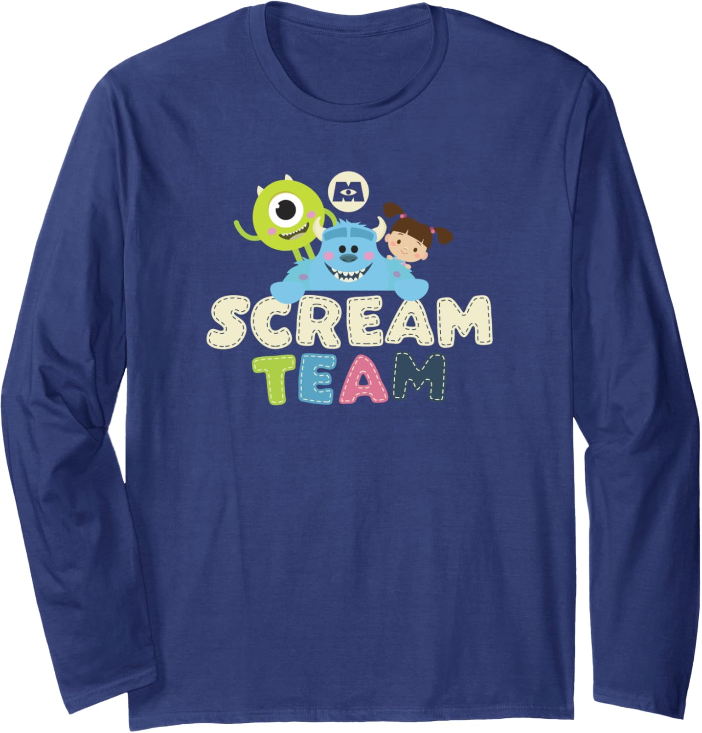 Disney Pixar Monsters Inc Scream Team Adorable Chibi Style Long Sleeve