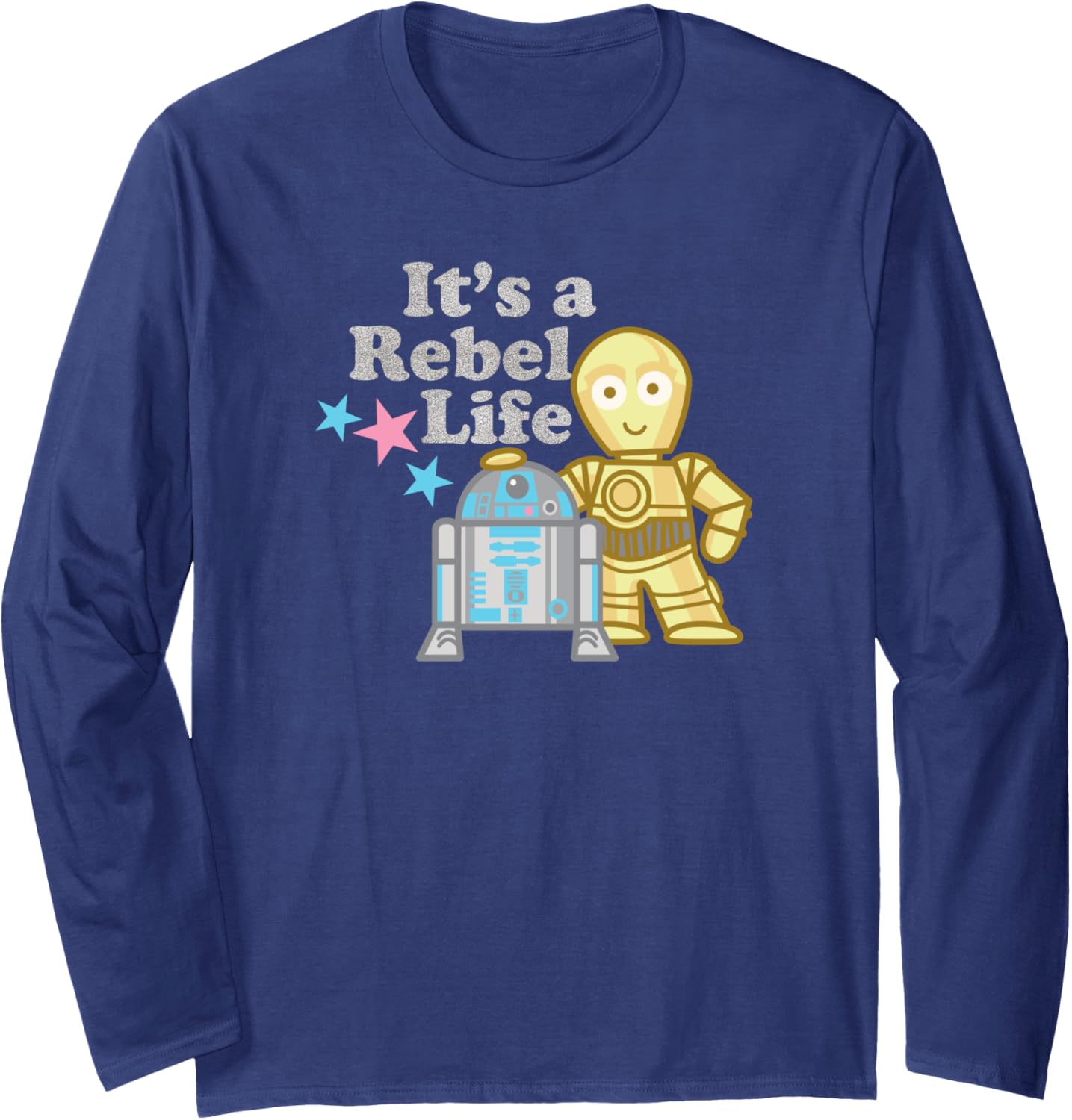 Star Wars R2-D2 & C3PO It's A Rebel Life Adorable Chibi Long Sleeve