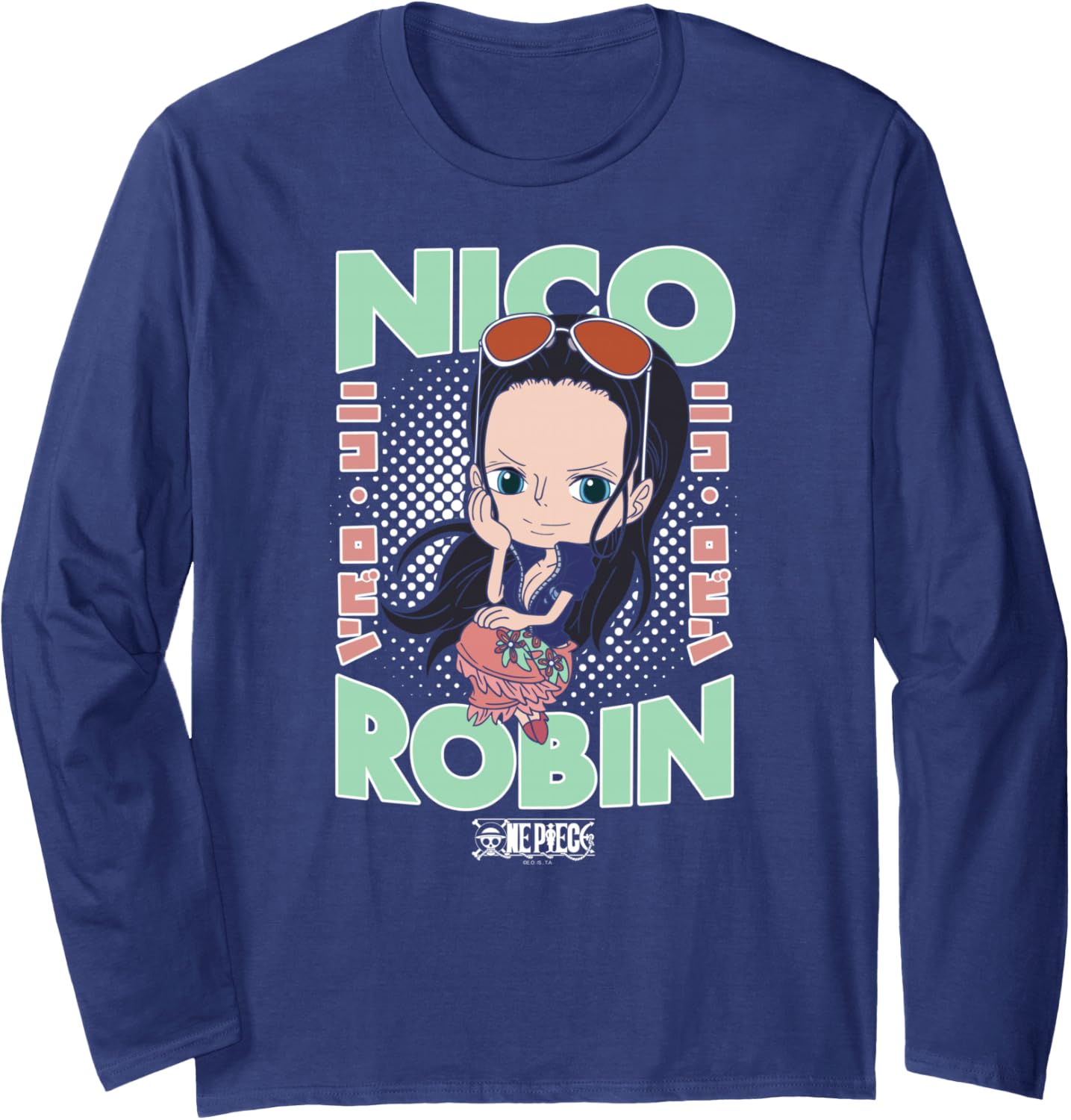 One Piece Anime Chibi Nico Robin Portrait Long Sleeve