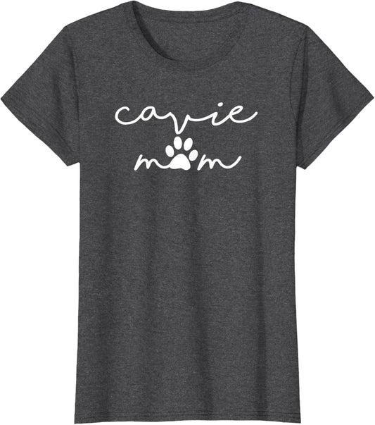 Cavalier King Charles Spaniel Mom Dog Mama Cavie Mom Simple Women Kids T-Shirt