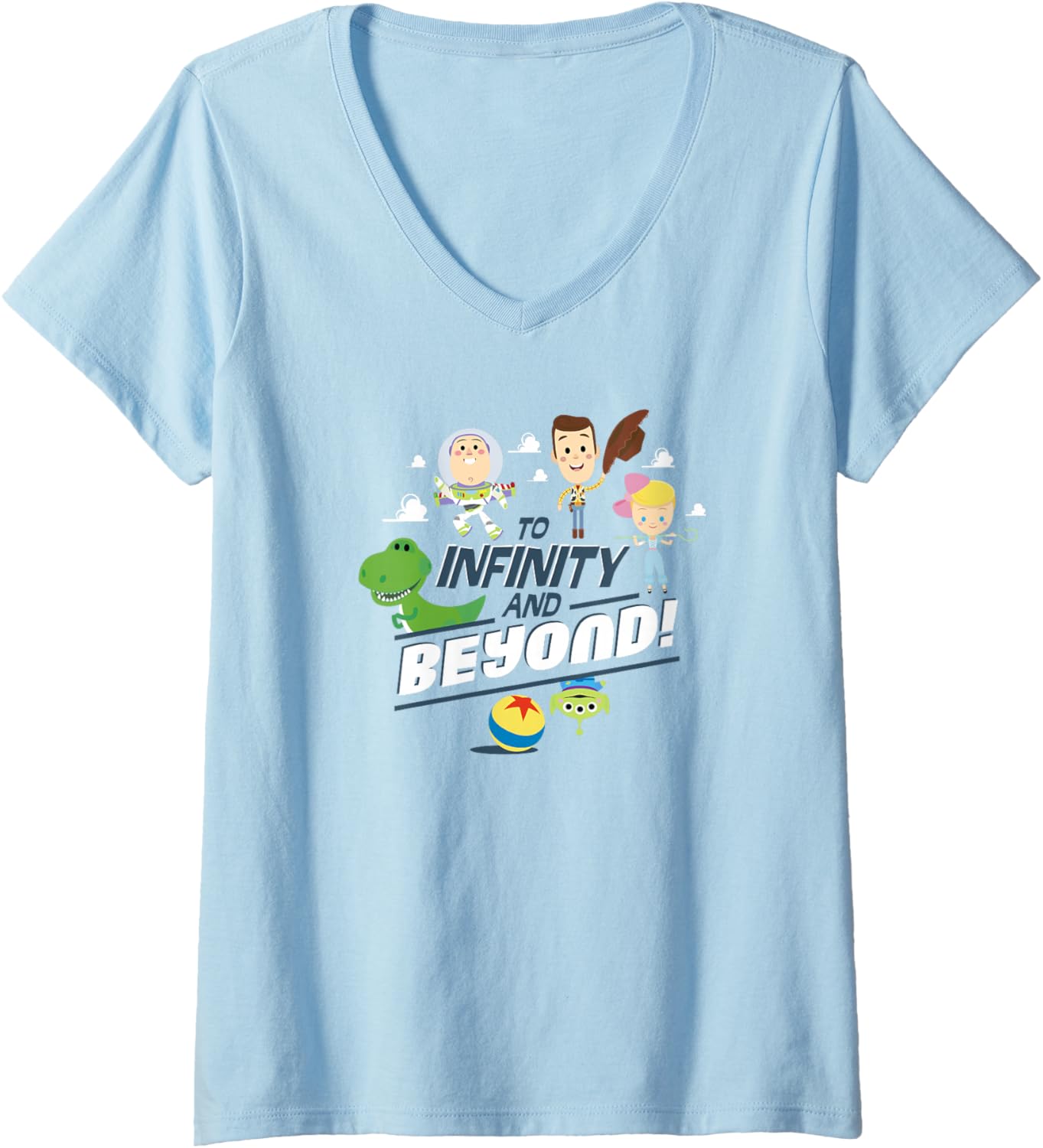 Womens Disney Pixar Toy Story to Infinity and Beyond! Chibi Style V-Neck