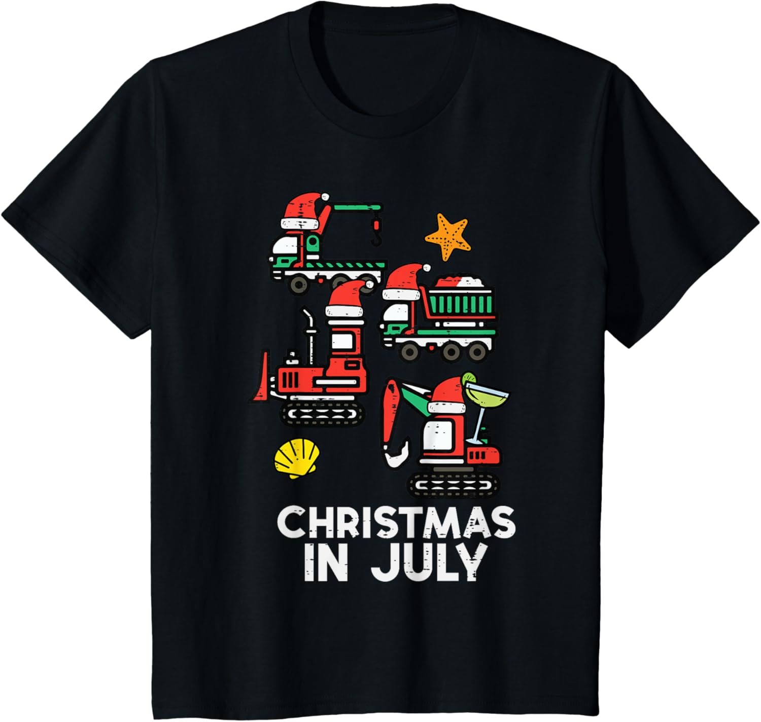 Kids Christmas July Construction Trucks Summer Xmas Toddler Boys