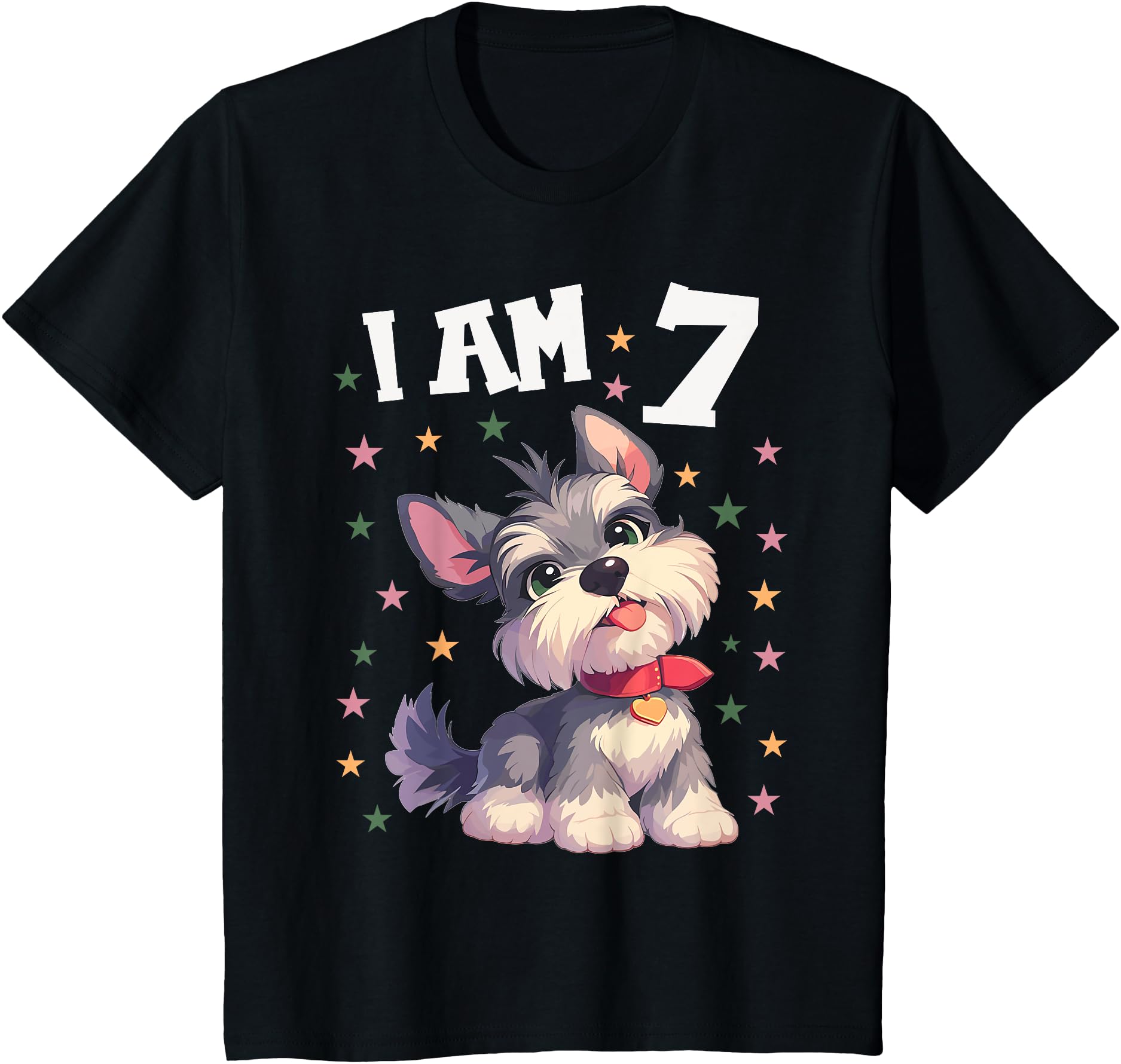 Kids 7 Years old 7th birthday Schnauzers Dog Schnauzer