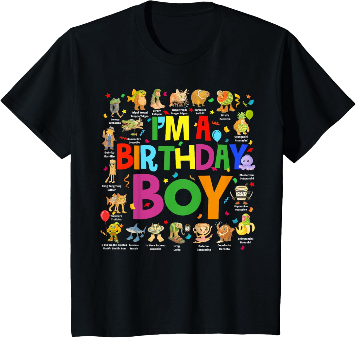 Kids Funny Italian Brainrot I'm The Birthday Boy Bday Meme Decor
