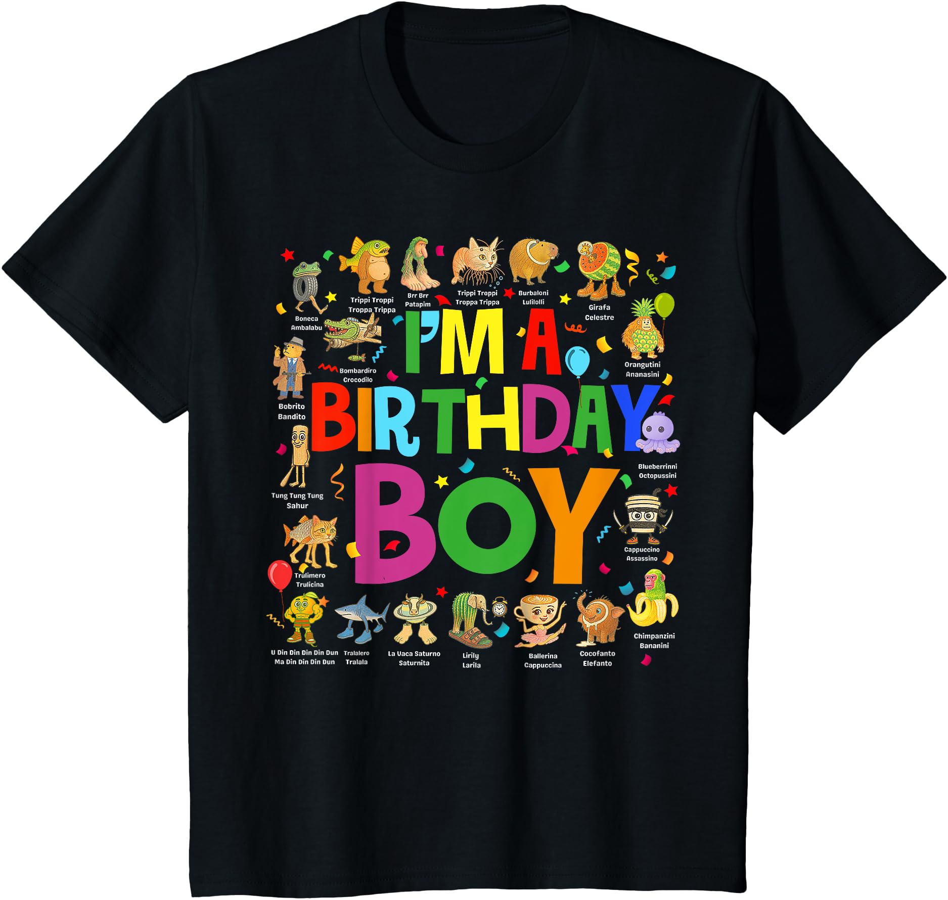 Kids Funny Italian Brainrot I'm The Birthday Boy Bday Meme Decor