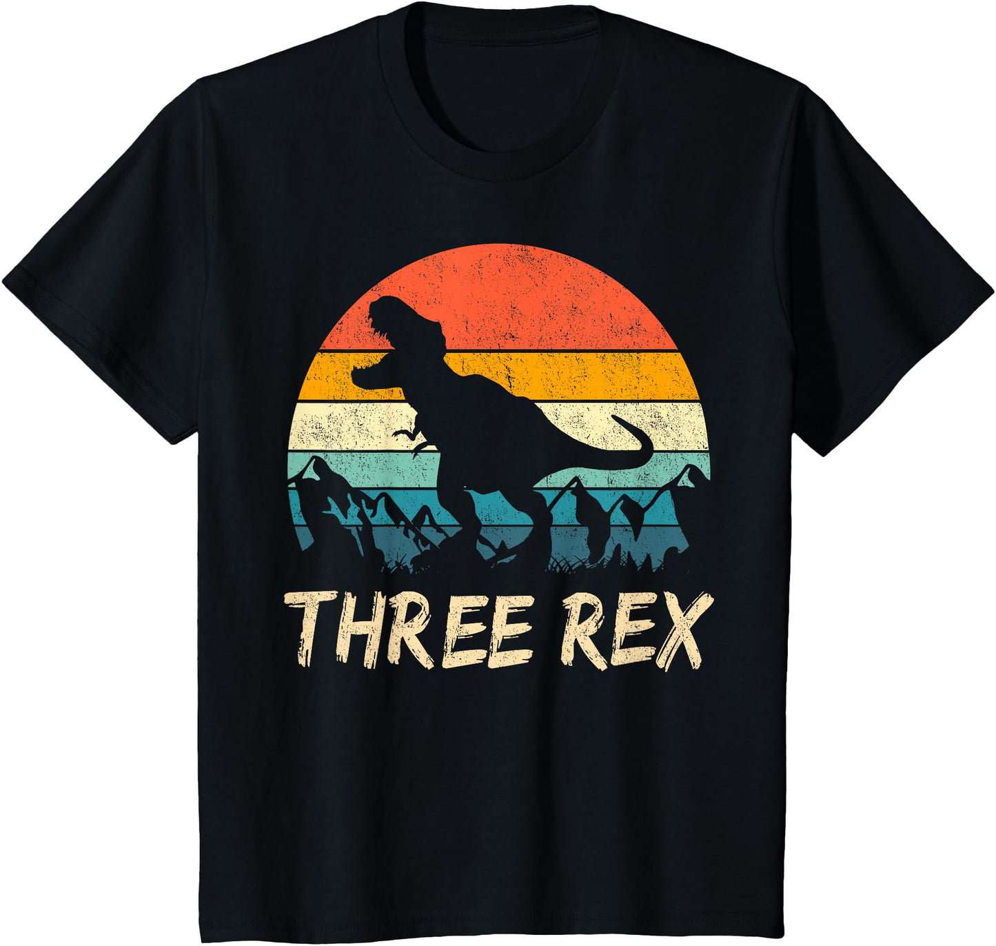 Kids Three Rex 3rd Birthday Shirt Third Dinosaur 3 Year Old