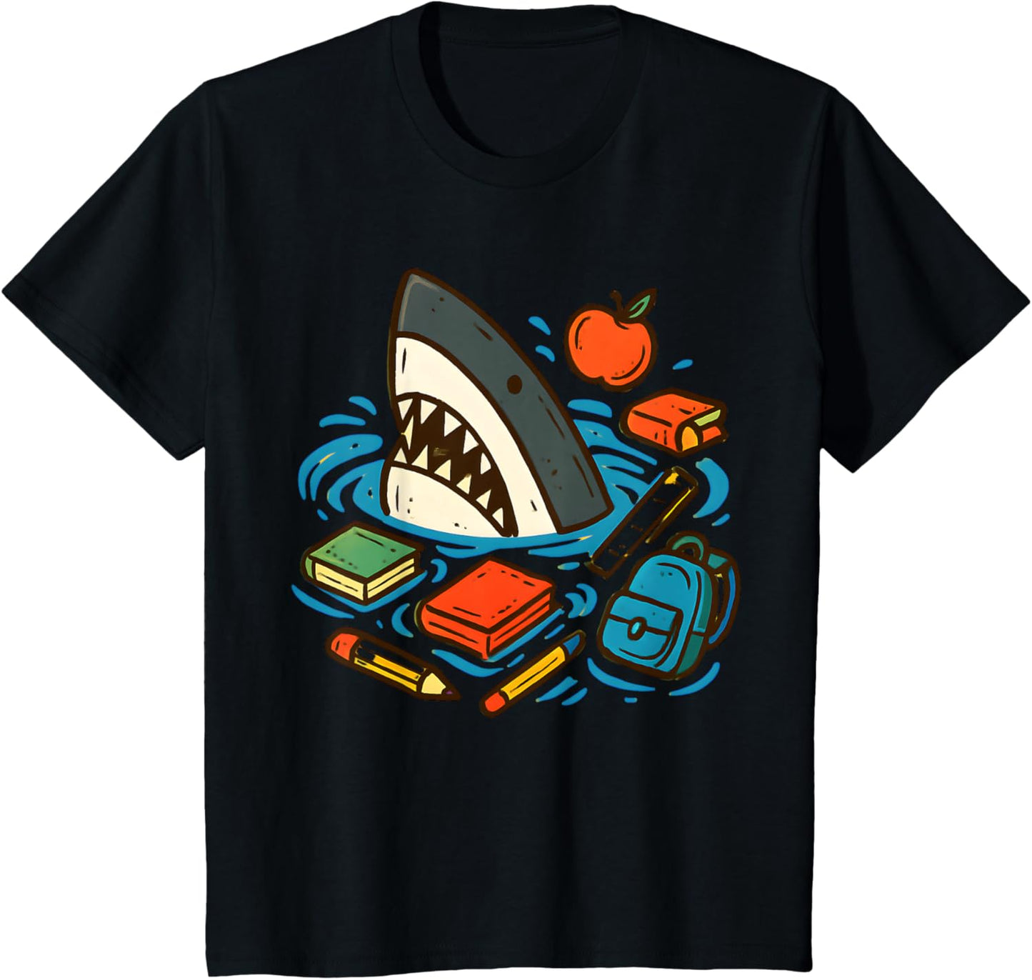 Funny Shark School Supplies Back to School Kids Shark School