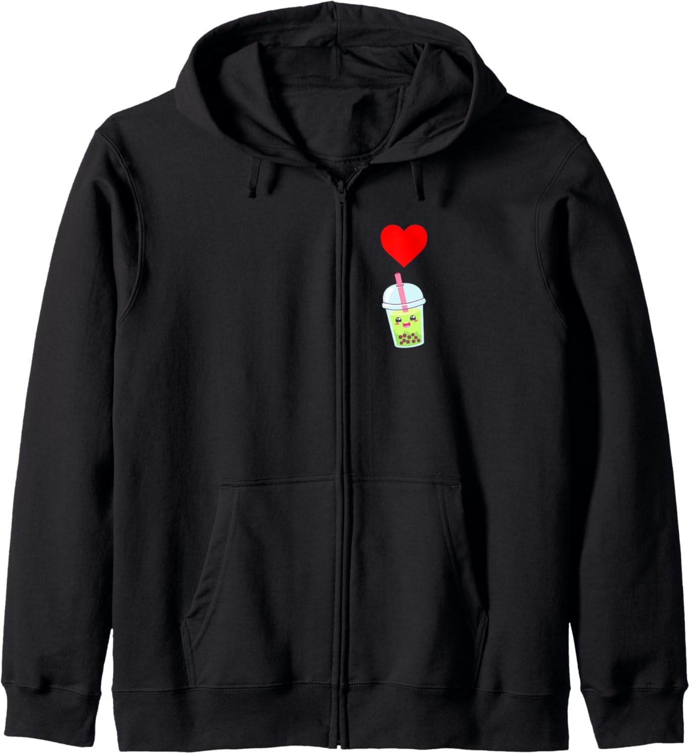 Heart Boba Tea Bubble Anime Kawaii Hoodie