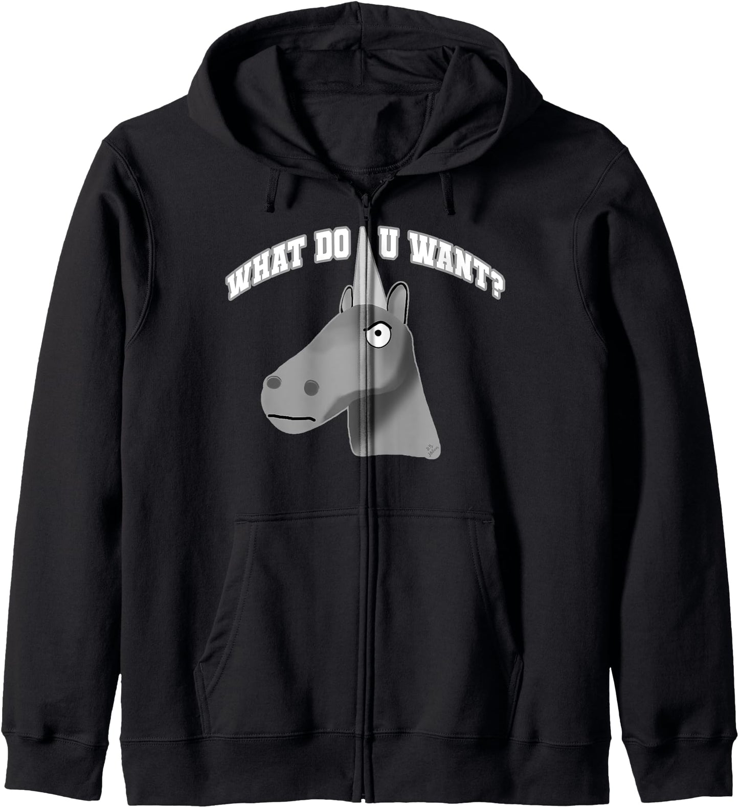 charlie the unicorn what do you want funny unicorn Zip Hoodie