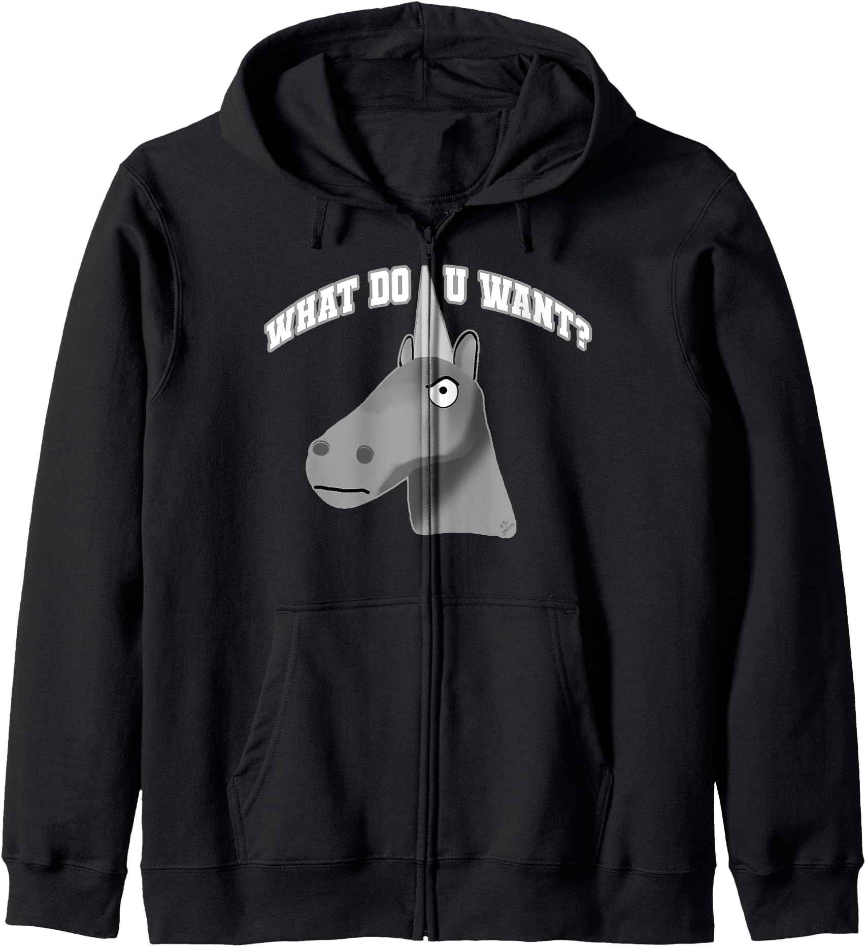 charlie the unicorn what do you want funny unicorn Zip Hoodie