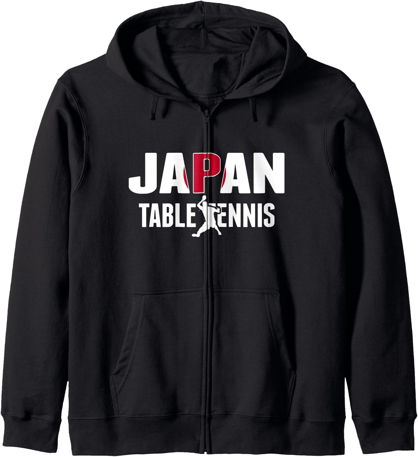 Proud Japan Table Tennis Lovers Jersey - Japanese Ping Pong Zip Hoodie