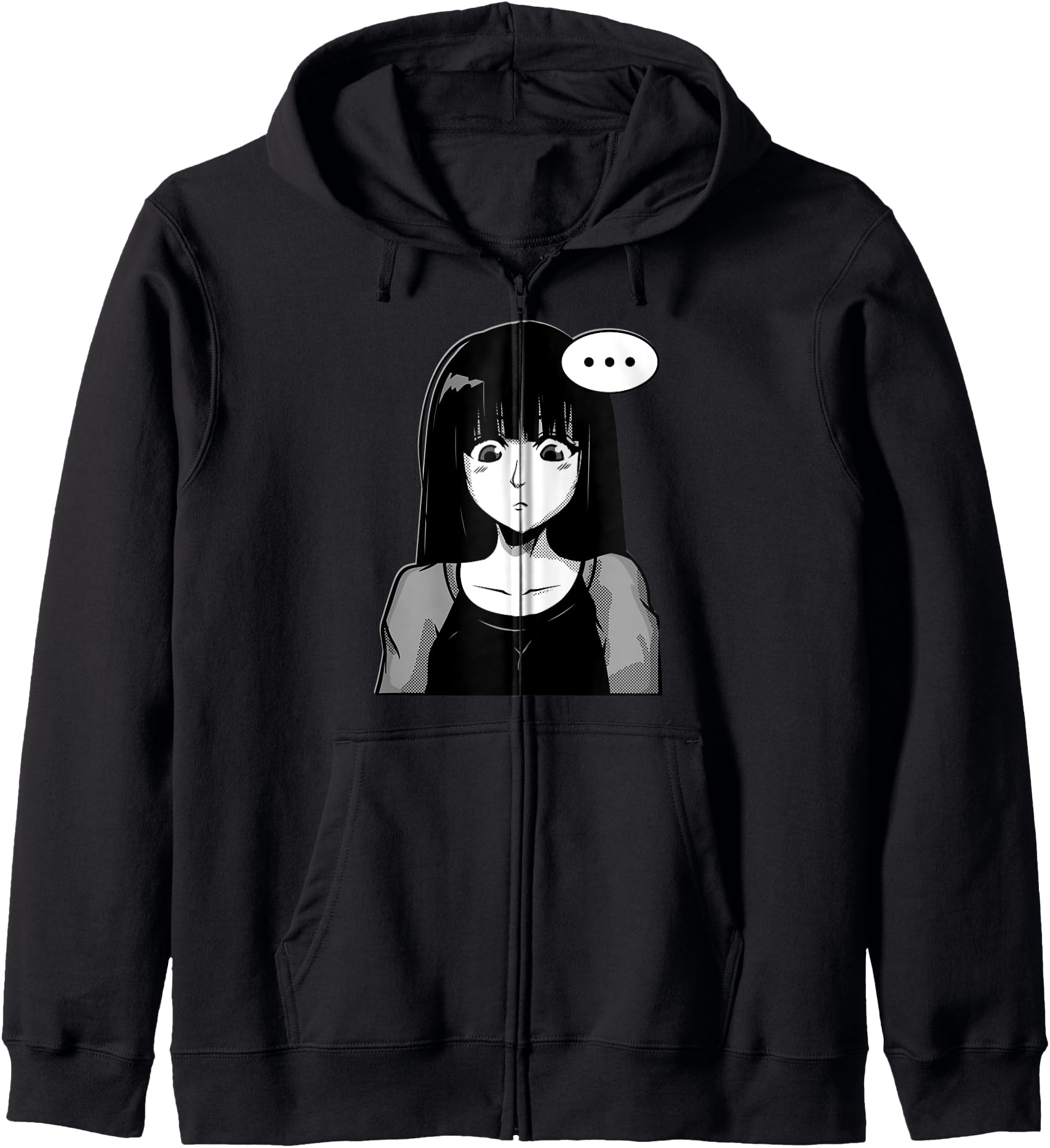 Vaporwave Goth Sad Anime Girl Hoodie