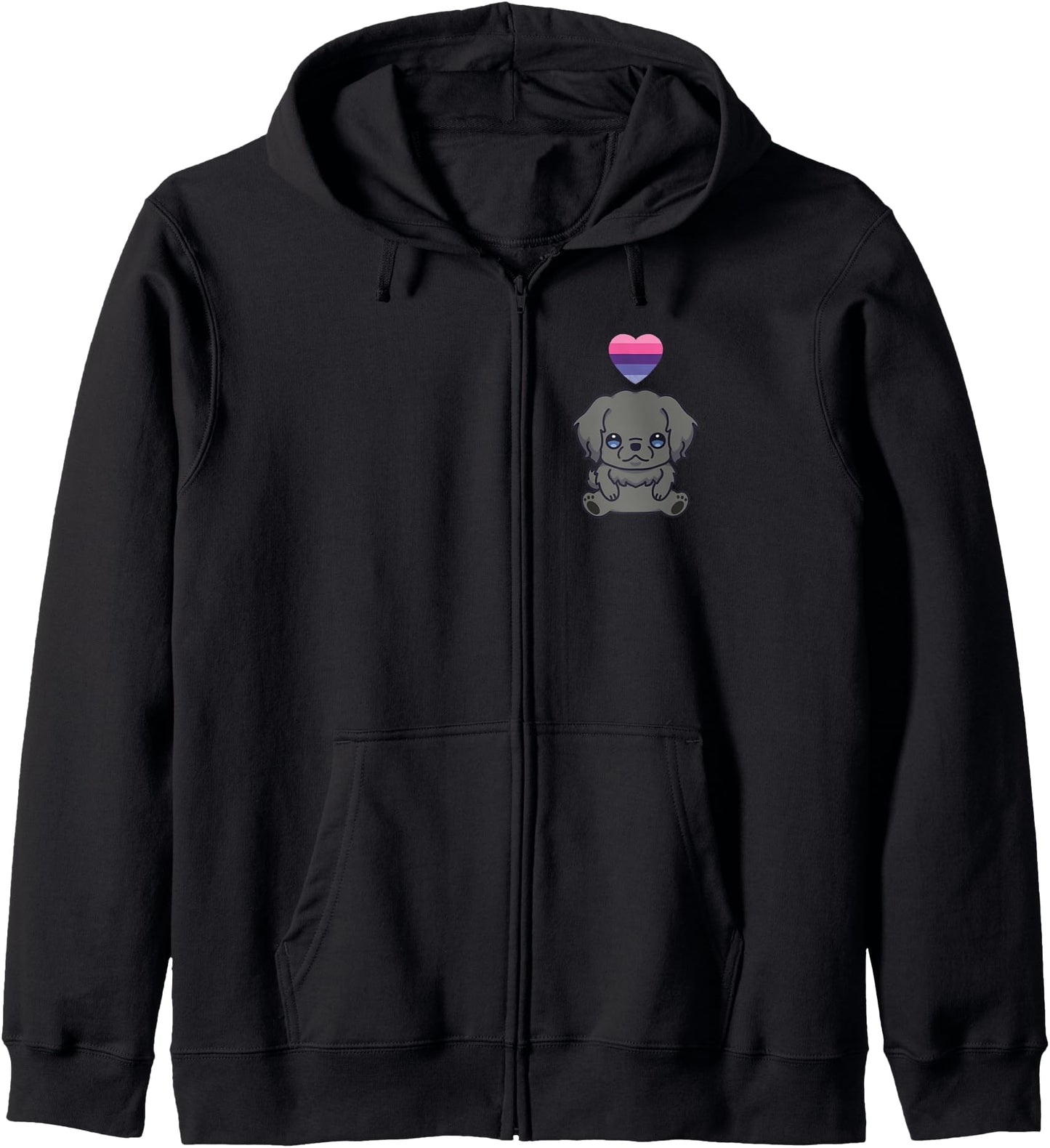 Omnisexual Newfoundland Dog LGBTQIA Pride Flag Anime Kawaii Hoodie