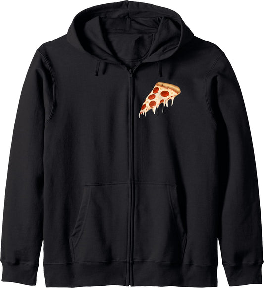 Cheesy Slice of Pepperoni Pizza Zip Hoodie