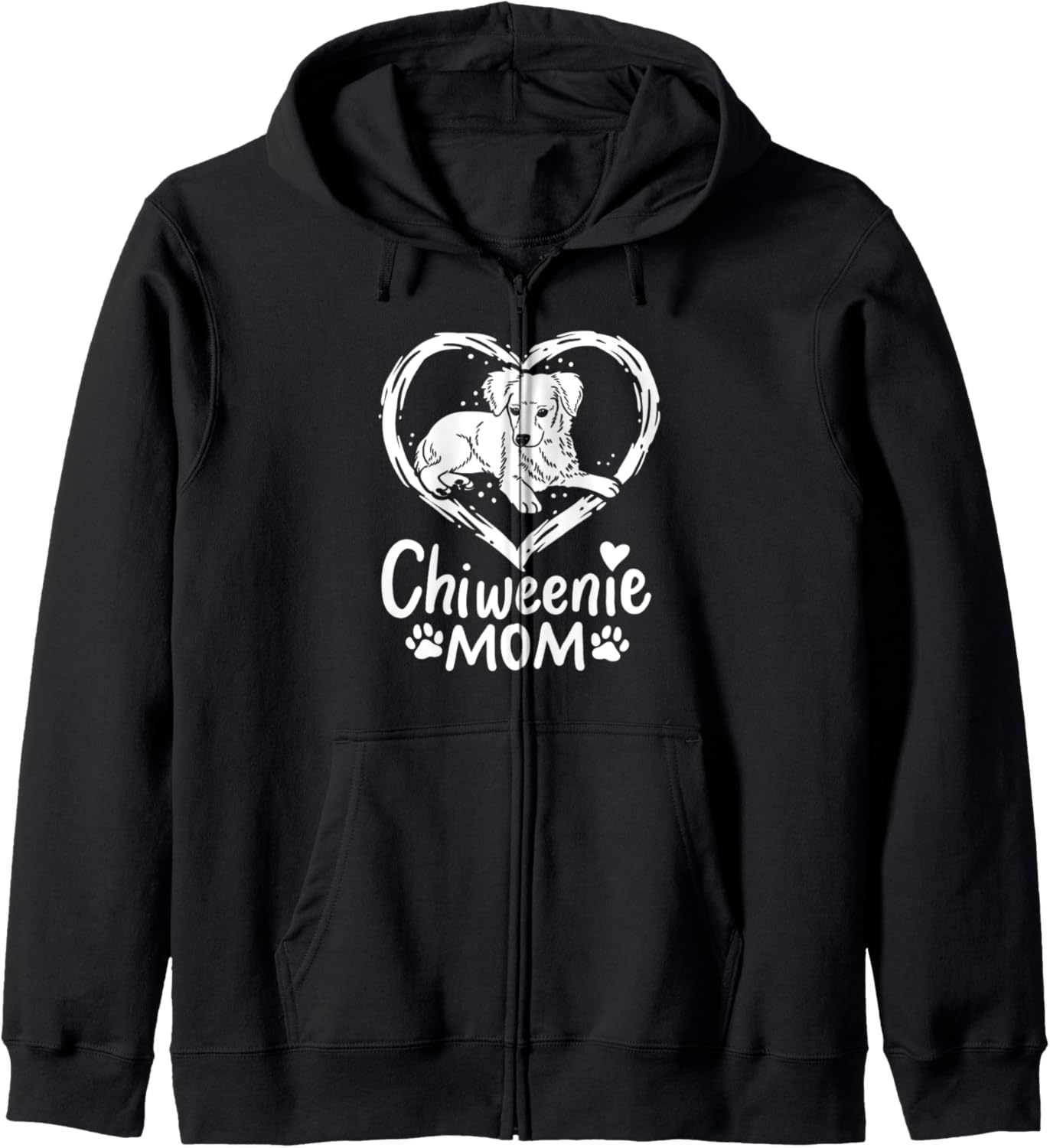 Chiweenie Mom Fur Mama Dog Lover Cute Mothers Day Zip Hoodie