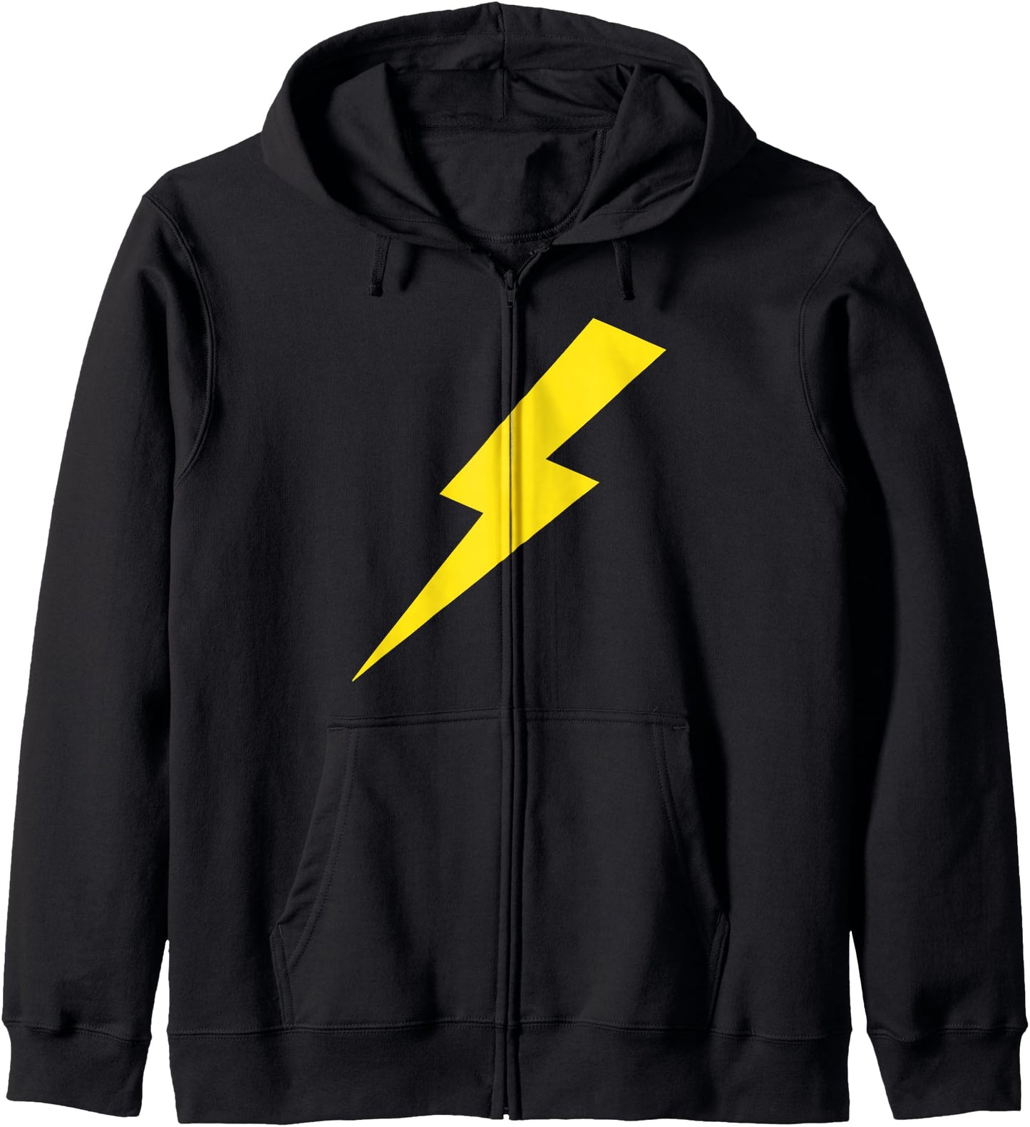 Awesome Lightning Bolt Yellow Print Zip Hoodie