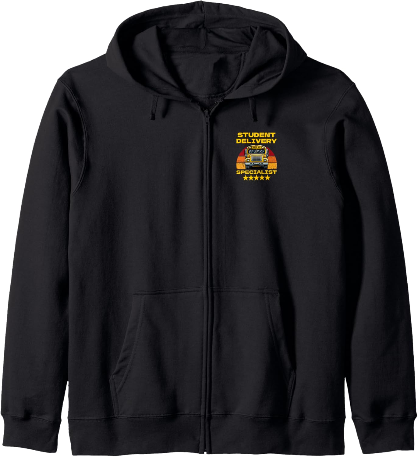 Funny School Bus Driver Student Delivery Specialist Zip Hoodie