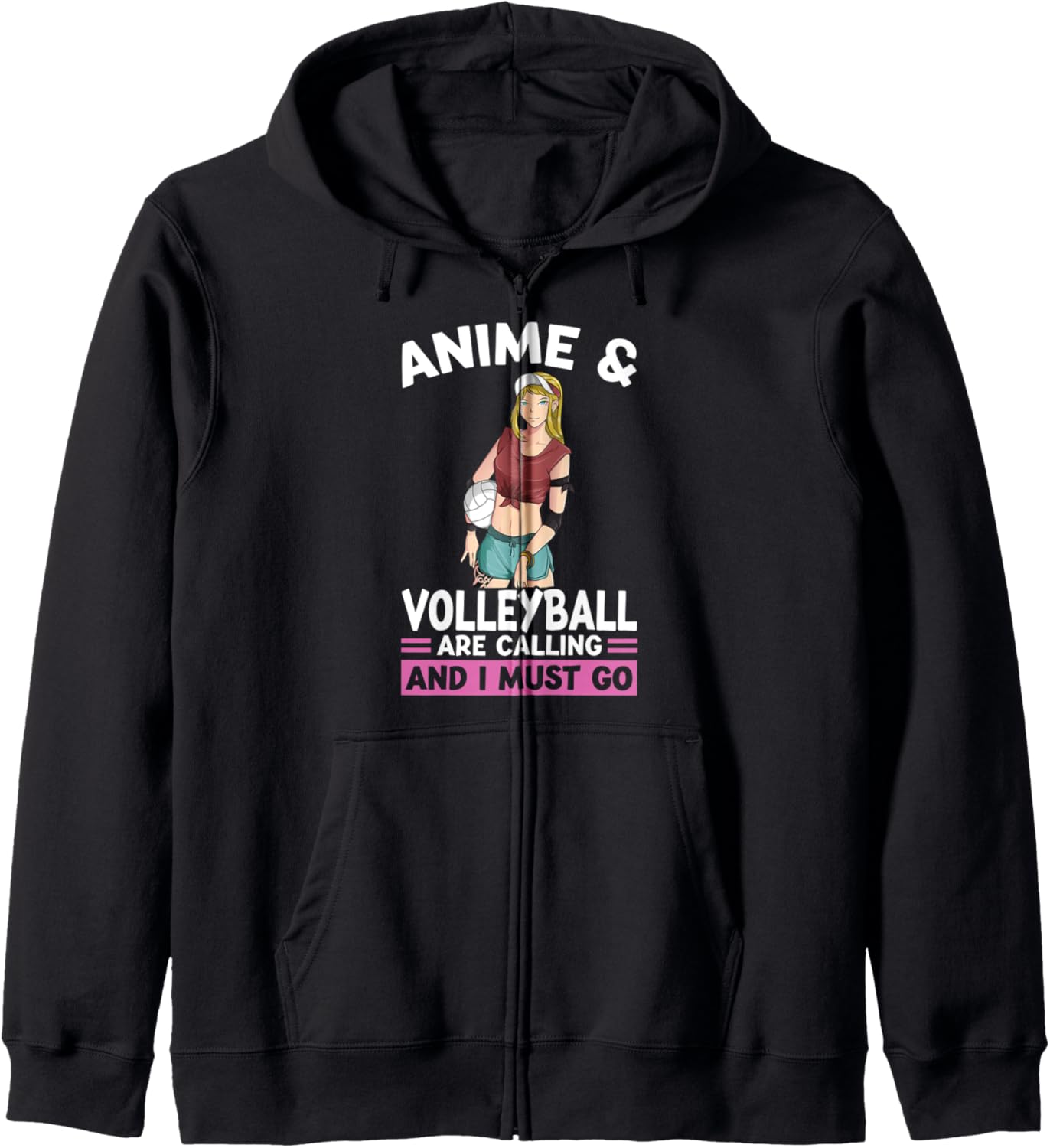 anime & volleyball are calling and I mst go anime Merch Hoodie