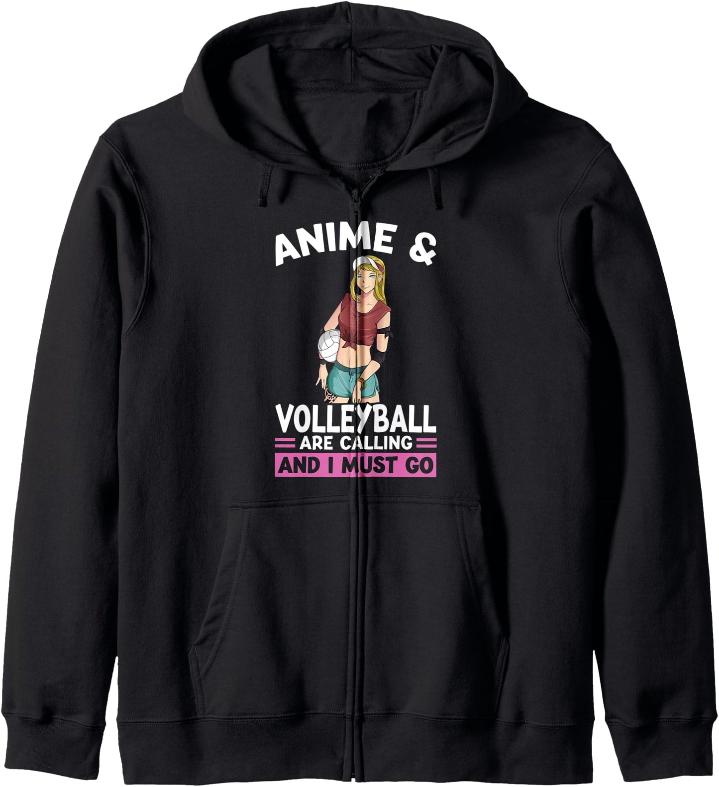 anime & volleyball are calling and I mst go anime Merch Hoodie
