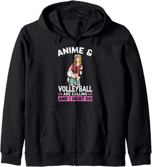 anime & volleyball are calling and I mst go anime Merch Hoodie