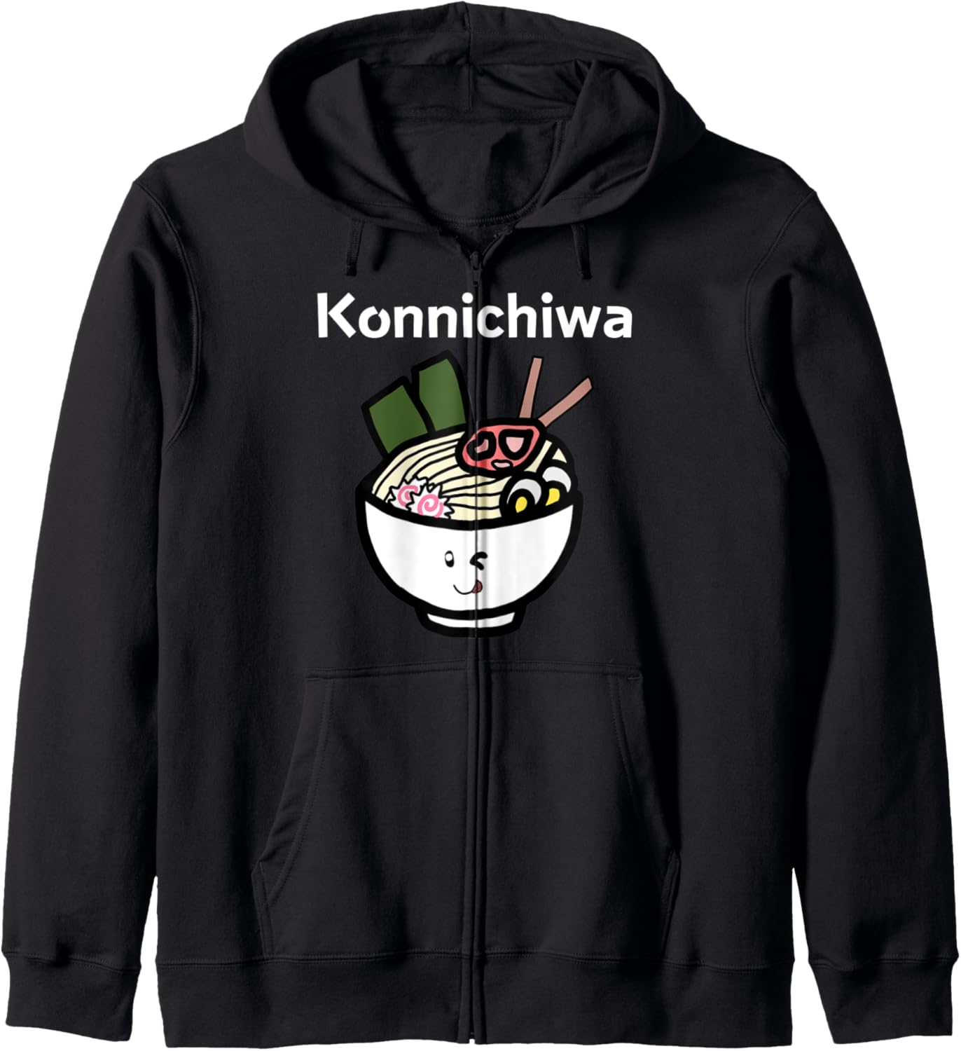 Konnichiwa Japanese Hello Ramen Noodle Bowl Anime Hoodie