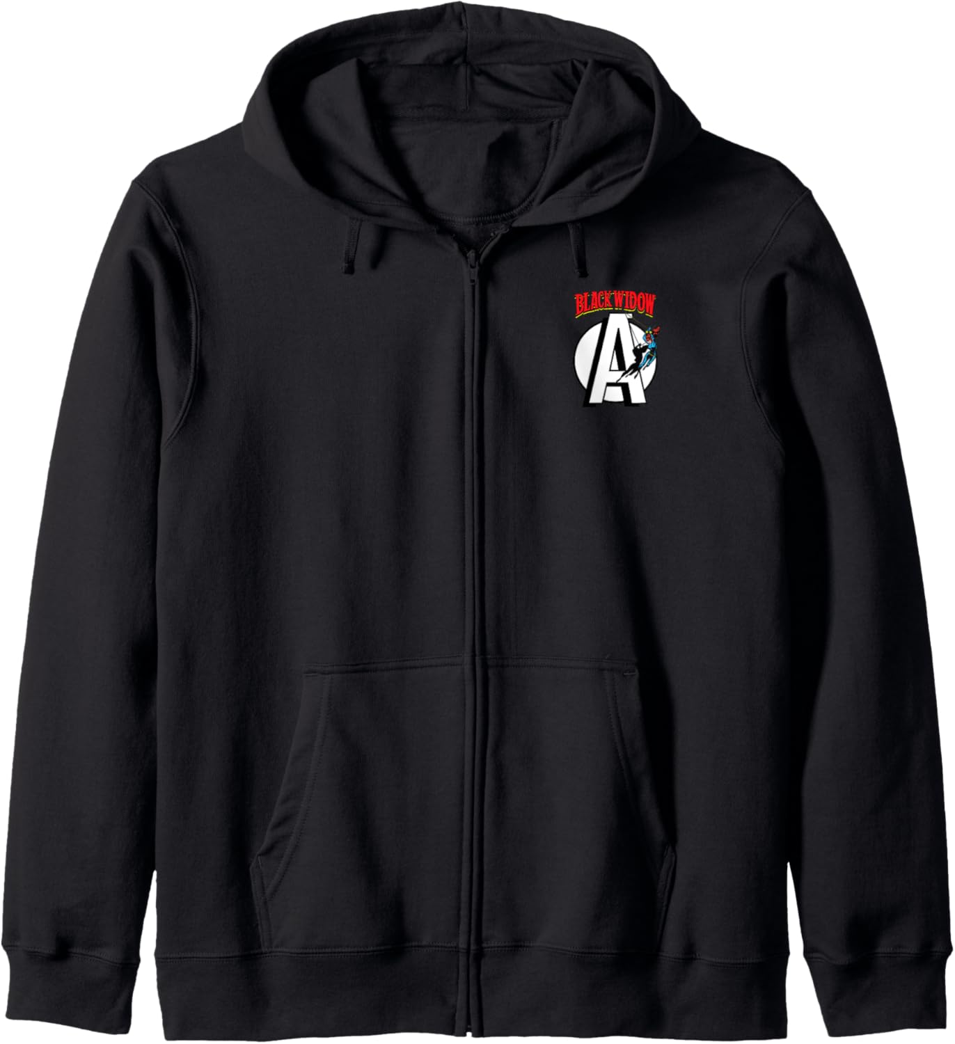 Marvel Avengers Black Widow Pocket Logo Zip Hoodie