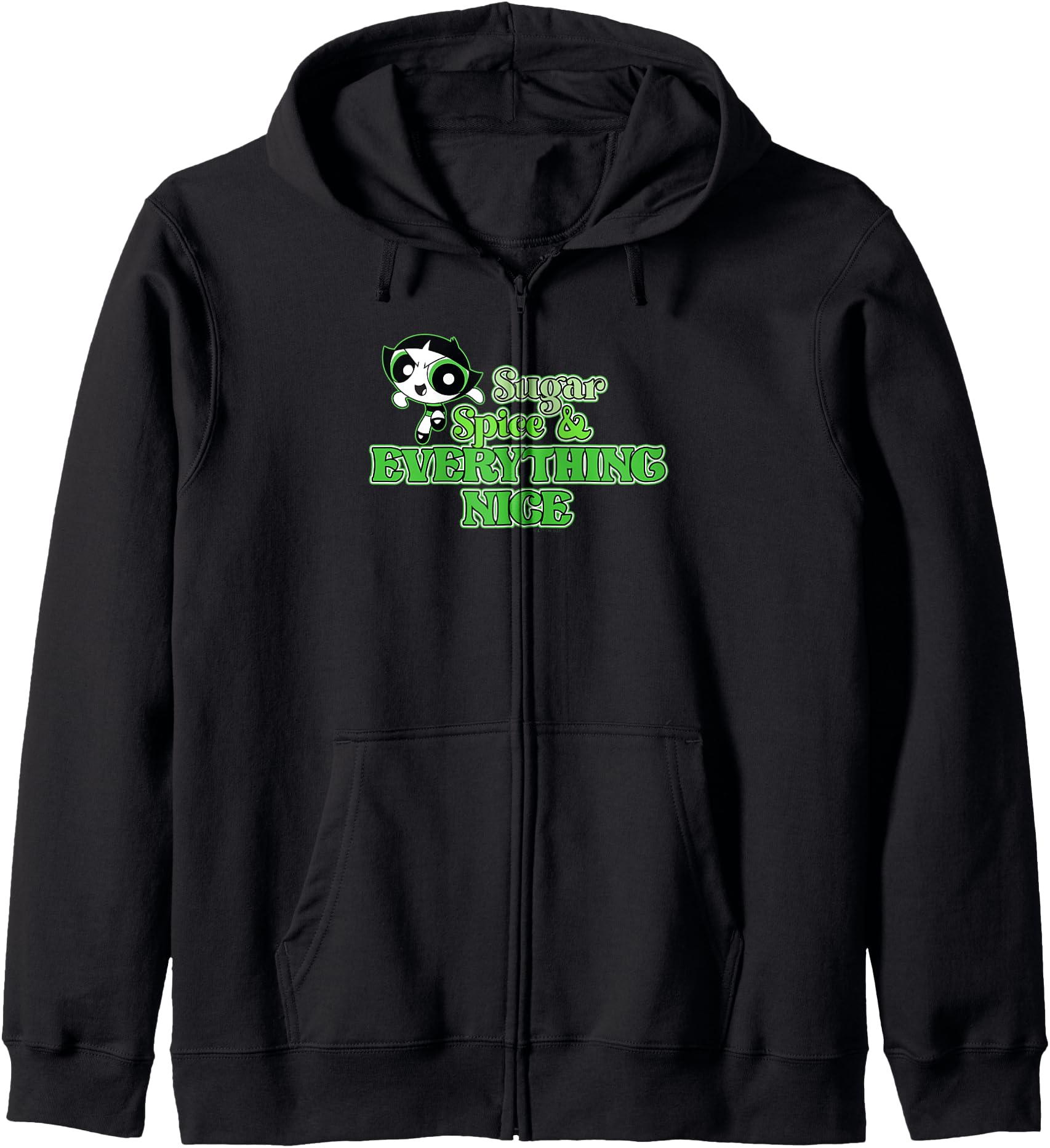 The Powerpuff Girls Buttercup Sugar Spice & Everything Nice Zip Hoodie