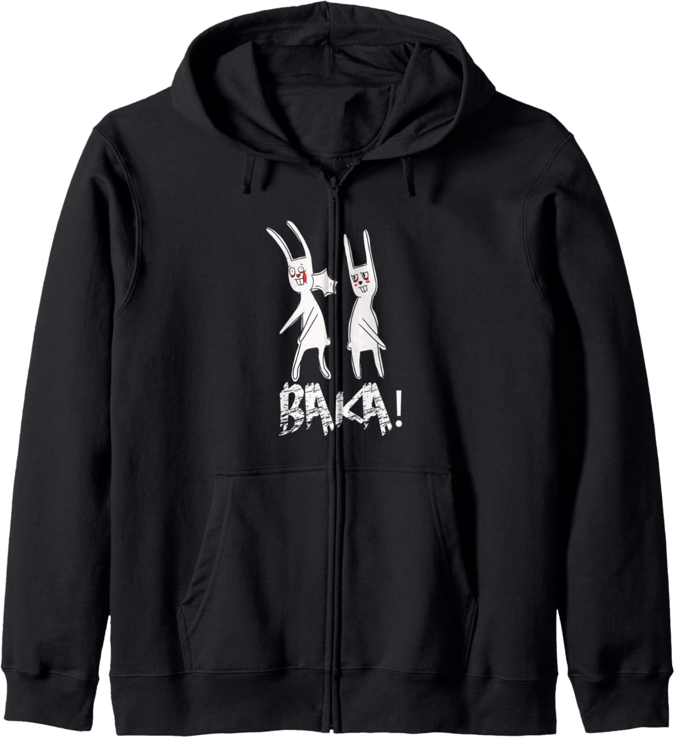 Funny Japanese Anime Baka Rabbit Slap Cute Anime Gift Hoodie