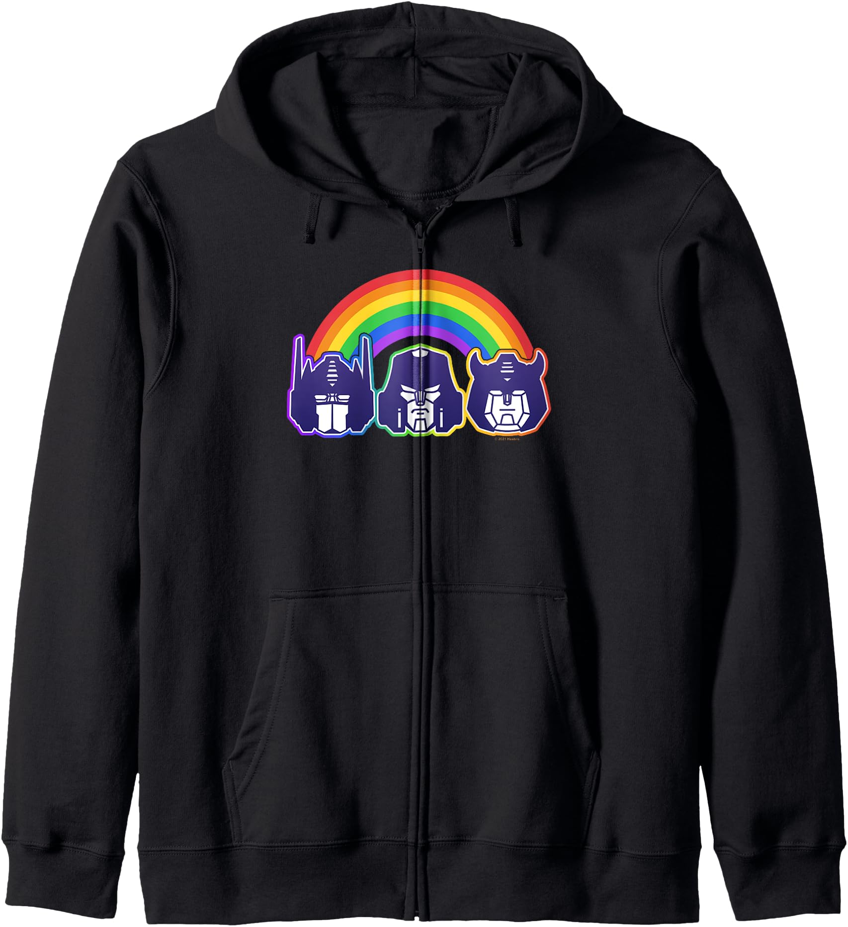 Transformers Pride Rainbow Faces Zip Hoodie