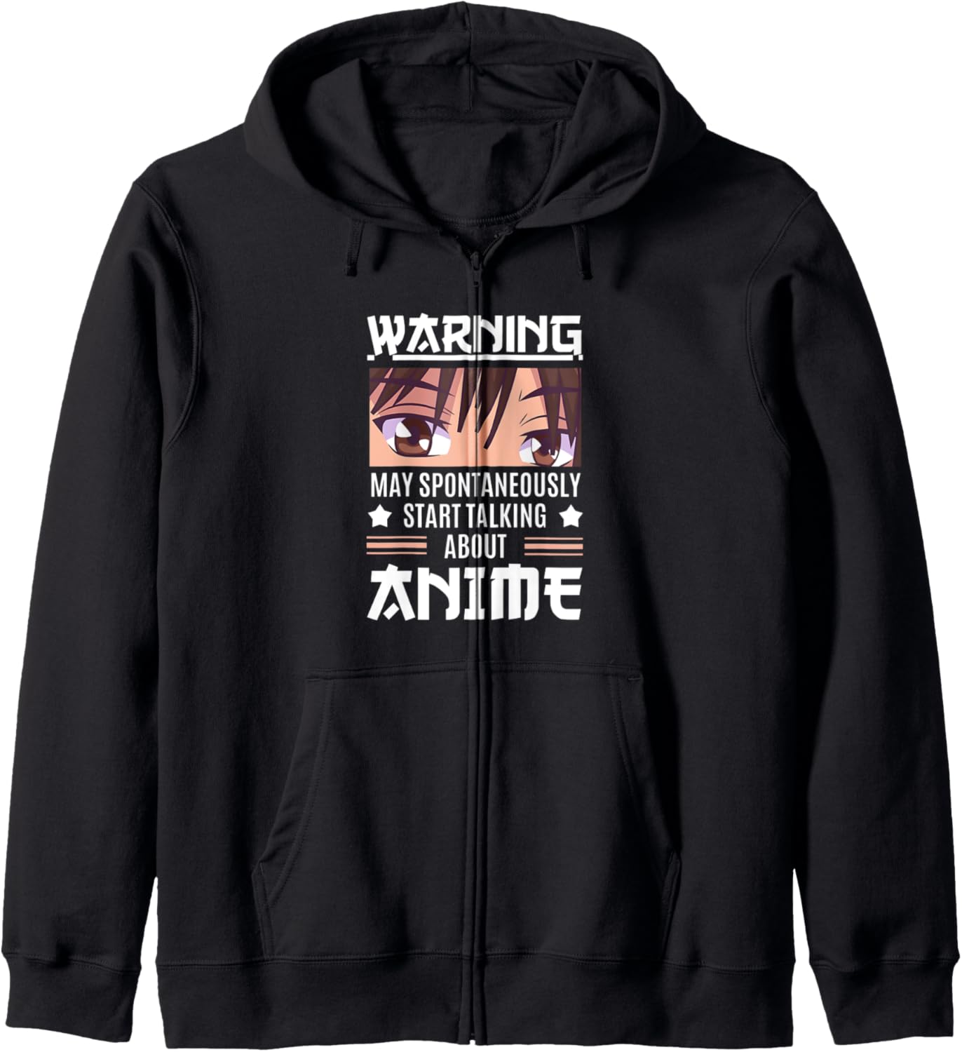 Japanese Warning May Spontaneously Start Talking About Anime Zip Hoodie