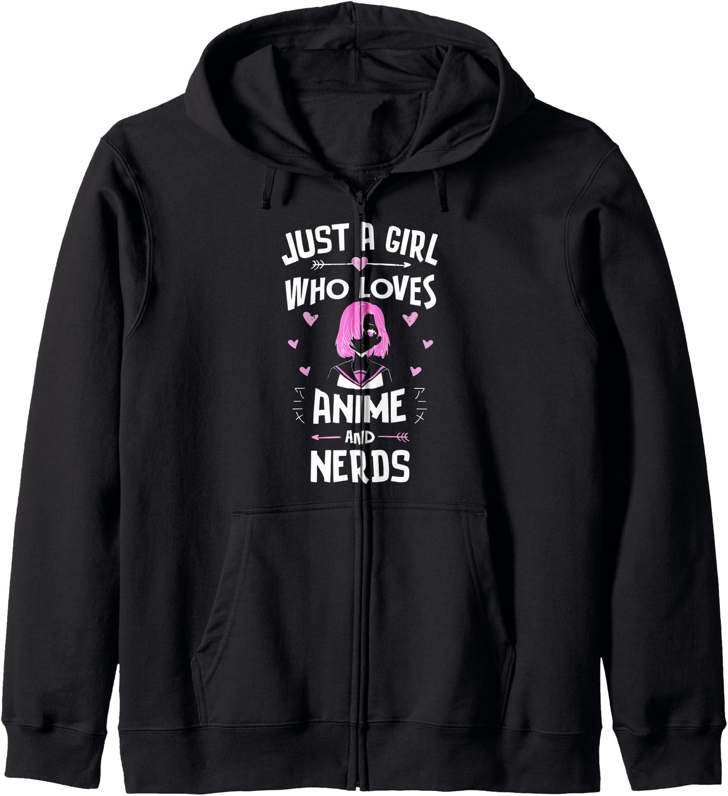 Anime And Nerds, Just A Girl Who Loves Anime Hoodie
