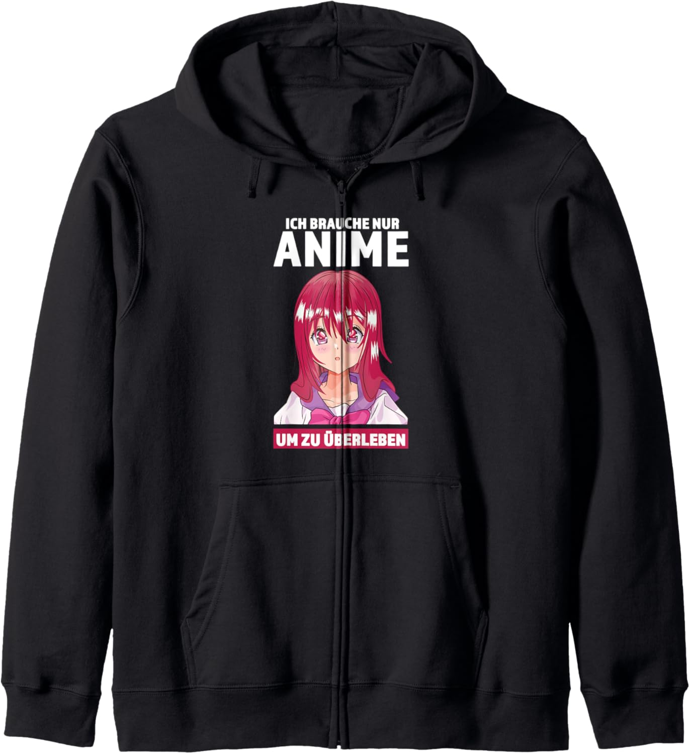 ich brauche nur Anime um zu überleben Otaku Japan Anime Zip Hoodie