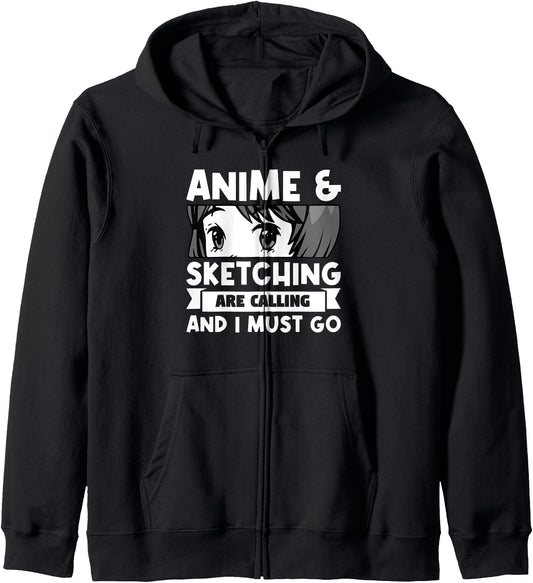 Anime & Sketching are calling and I must go Anime Hoodie