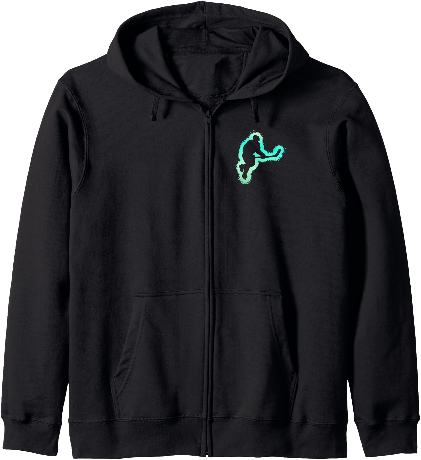 Ice Hockey Lover Winter Sports Fan Player Goalie Zip Hoodie