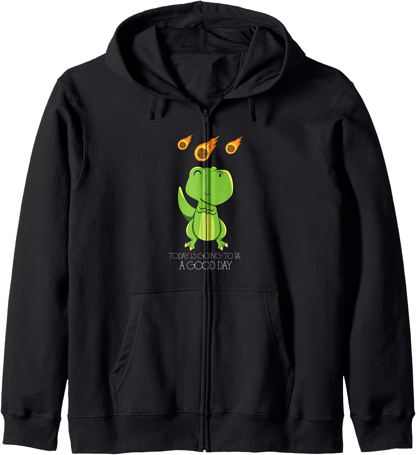 T-Rex Today Is Going To Be A Good Day Kawaii Anime Japanese Zip Hoodie