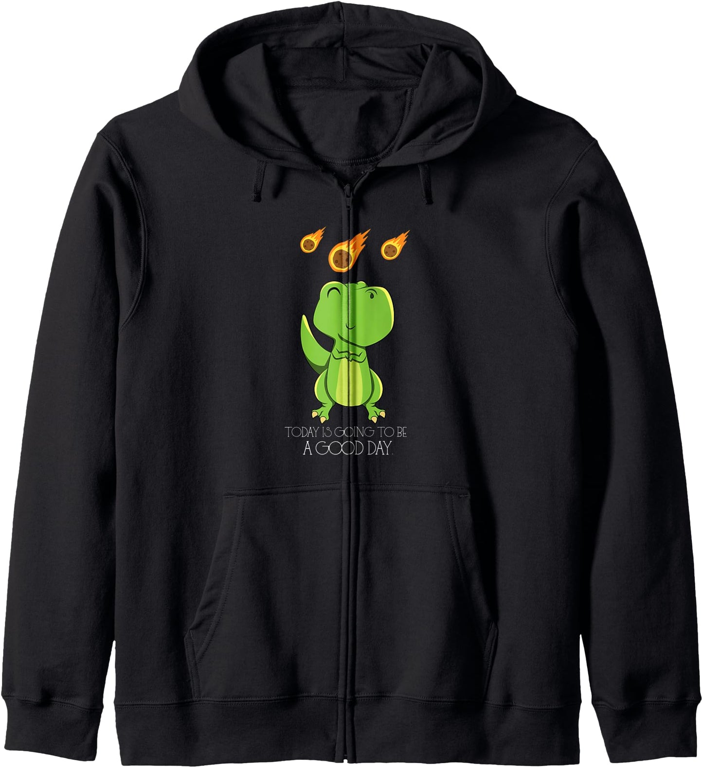 T-Rex Today Is Going To Be A Good Day Kawaii Anime Japanese Zip Hoodie