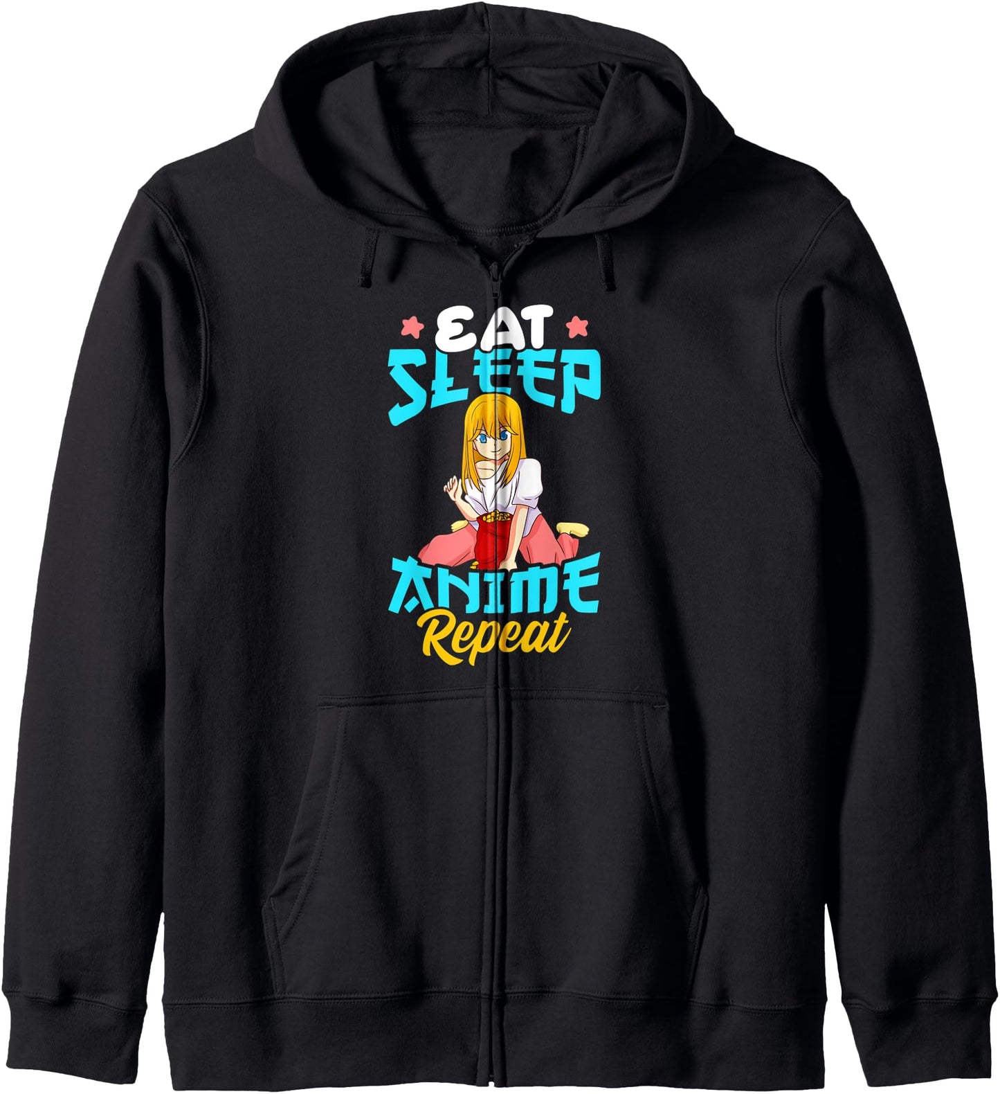 Eat Sleep Anime Repeat Cute Anime Obsessed Hoodie