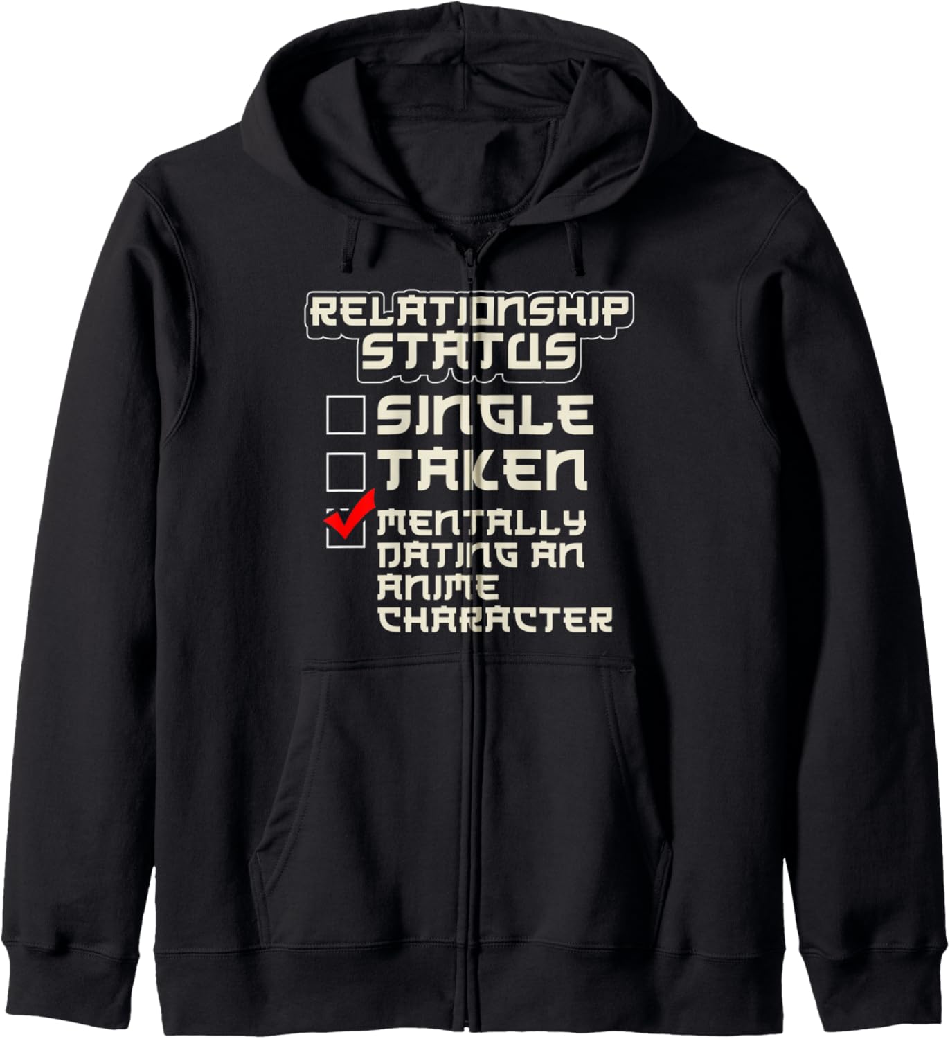 Relationship Status: Mentally Dating An Anime Character Hoodie