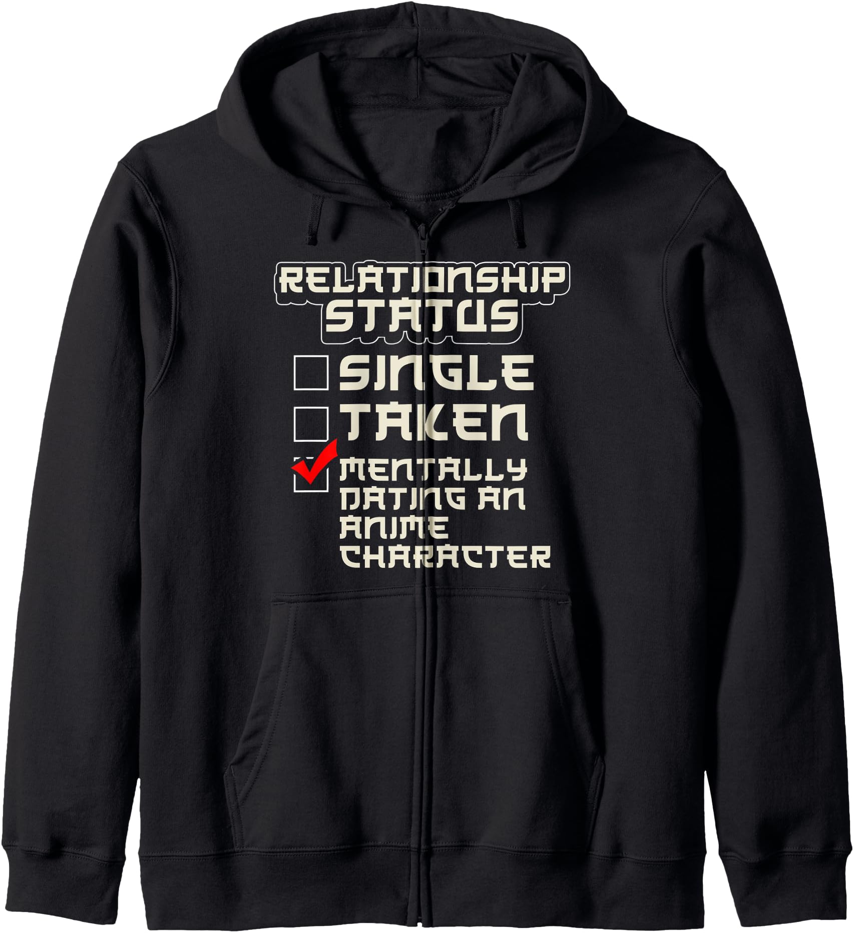 Relationship Status: Mentally Dating An Anime Character Hoodie