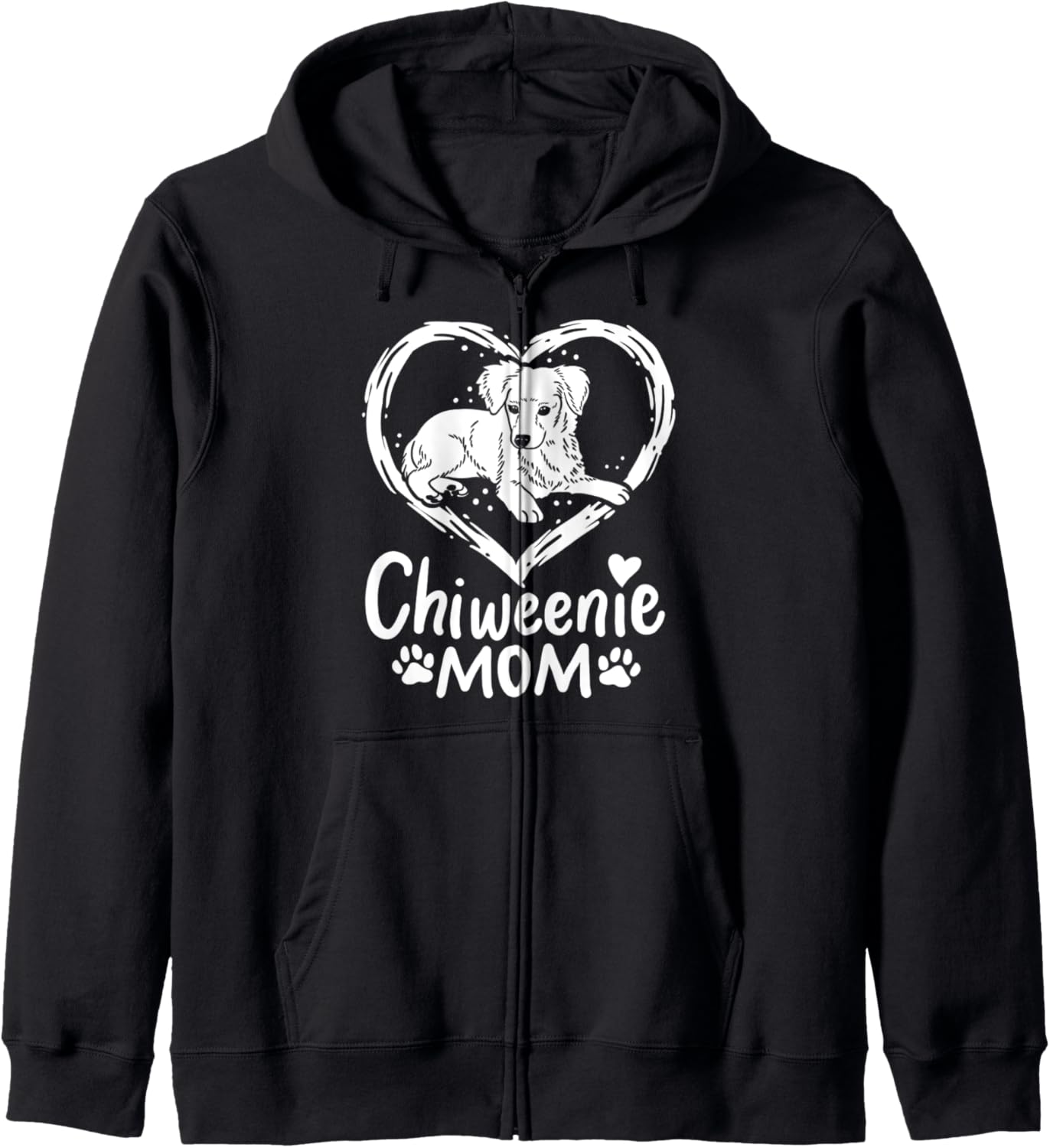 Chiweenie Mom Fur Mama Dog Lover Cute Mothers Day Zip Hoodie