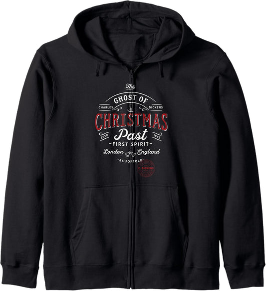 Christmas Carol, Ghost of Christmas past, Novelty, Tradition Zip Hoodie