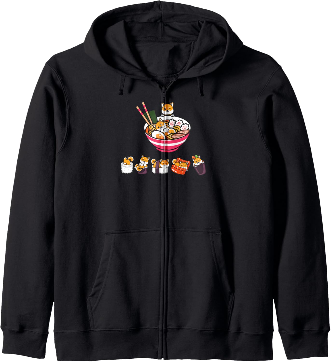 Cute Kawaii Sushi Dog Family Funny Japan Food Art Anime Hoodie
