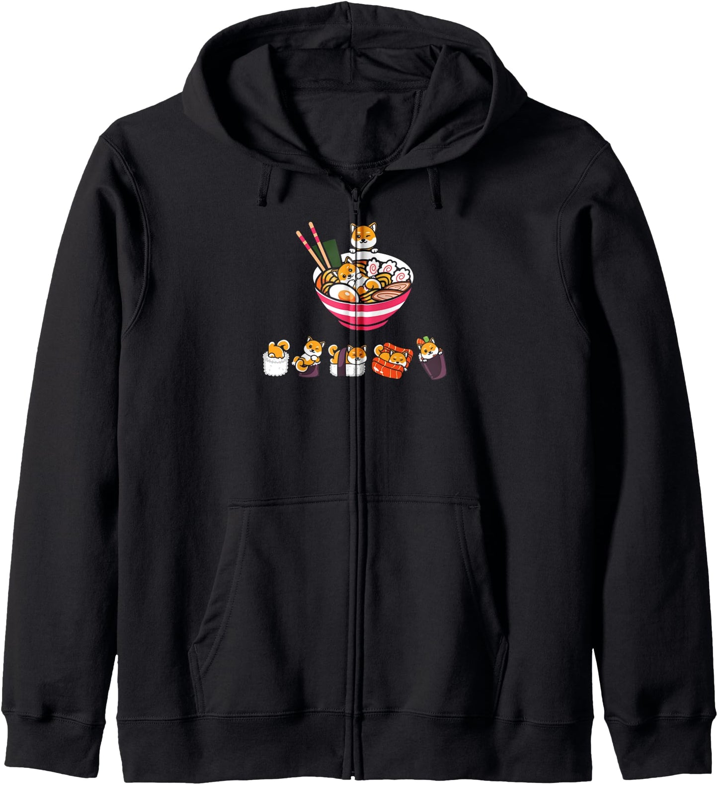 Cute Kawaii Sushi Dog Family Funny Japan Food Art Anime Hoodie