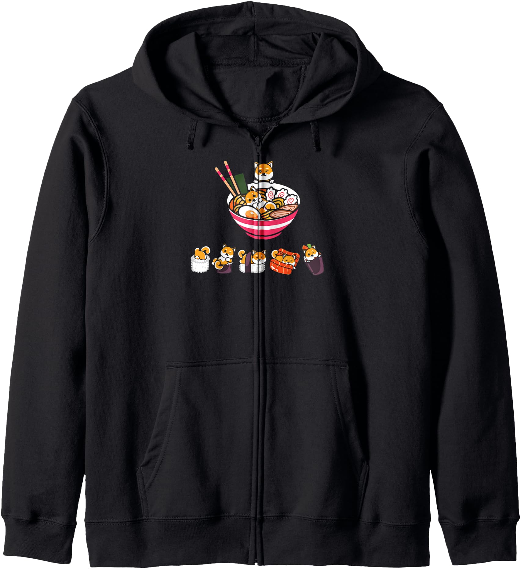 Cute Kawaii Sushi Dog Family Funny Japan Food Art Anime Hoodie