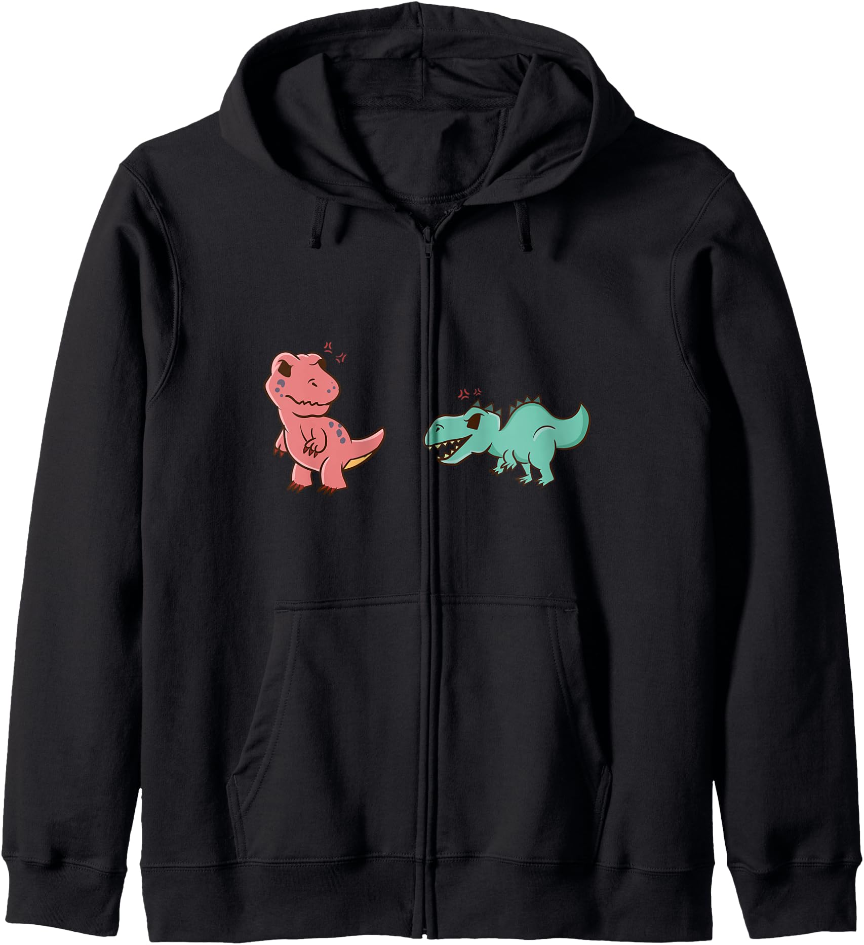 Cute Kawaii Anime Baby Dinosaurs T-Rex Aesthetic Japanese Zip Hoodie