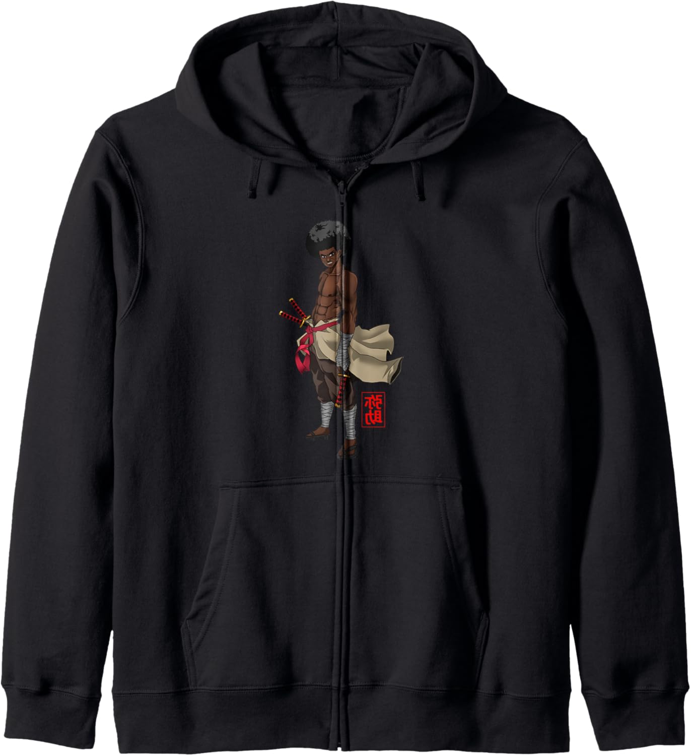 Samurai Afro Black Yasuke Sengoku Warrior Ronin Anime Fan Hoodie