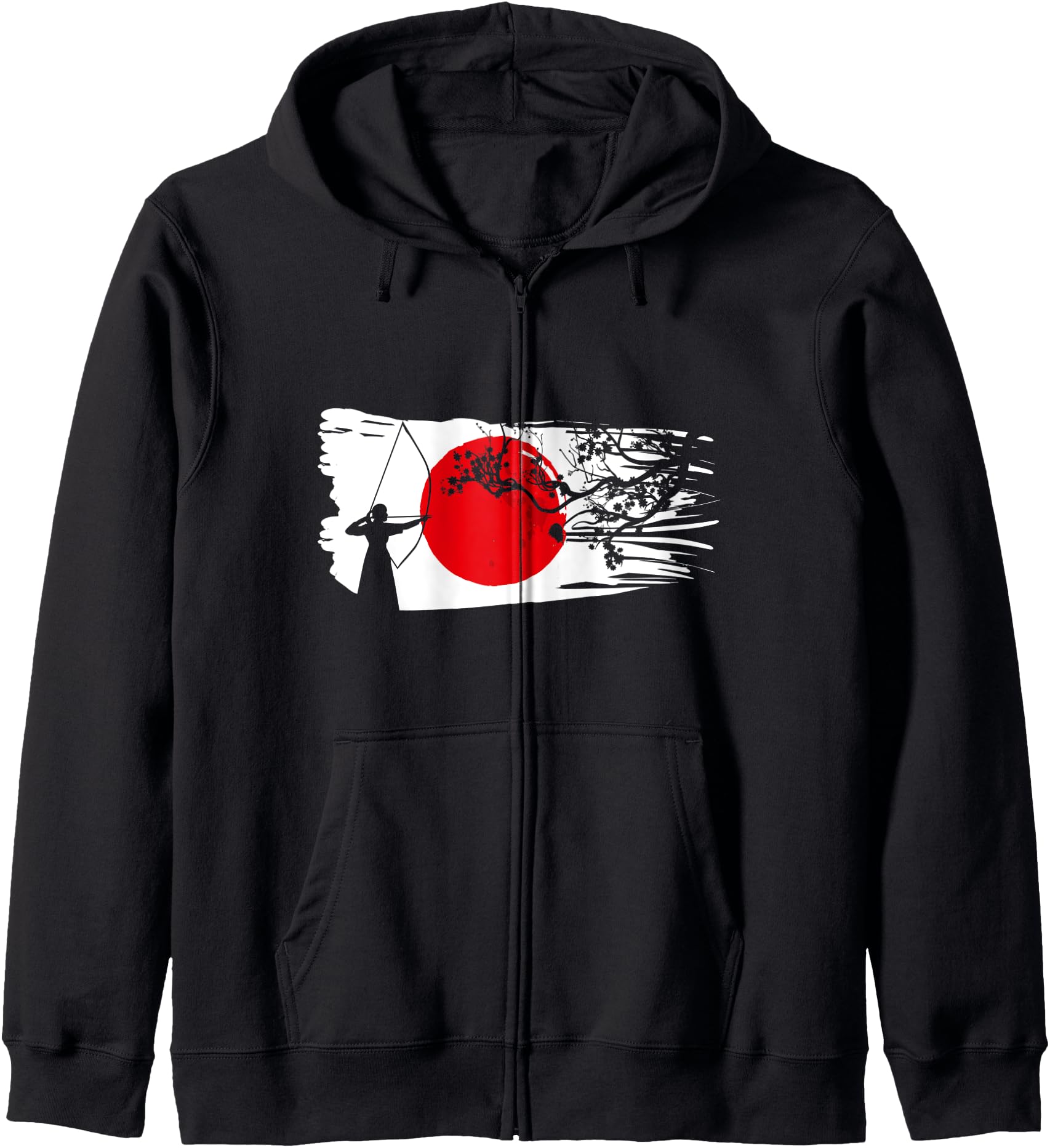 Yumi Bow Kyudo Japanese Archery Zip Hoodie