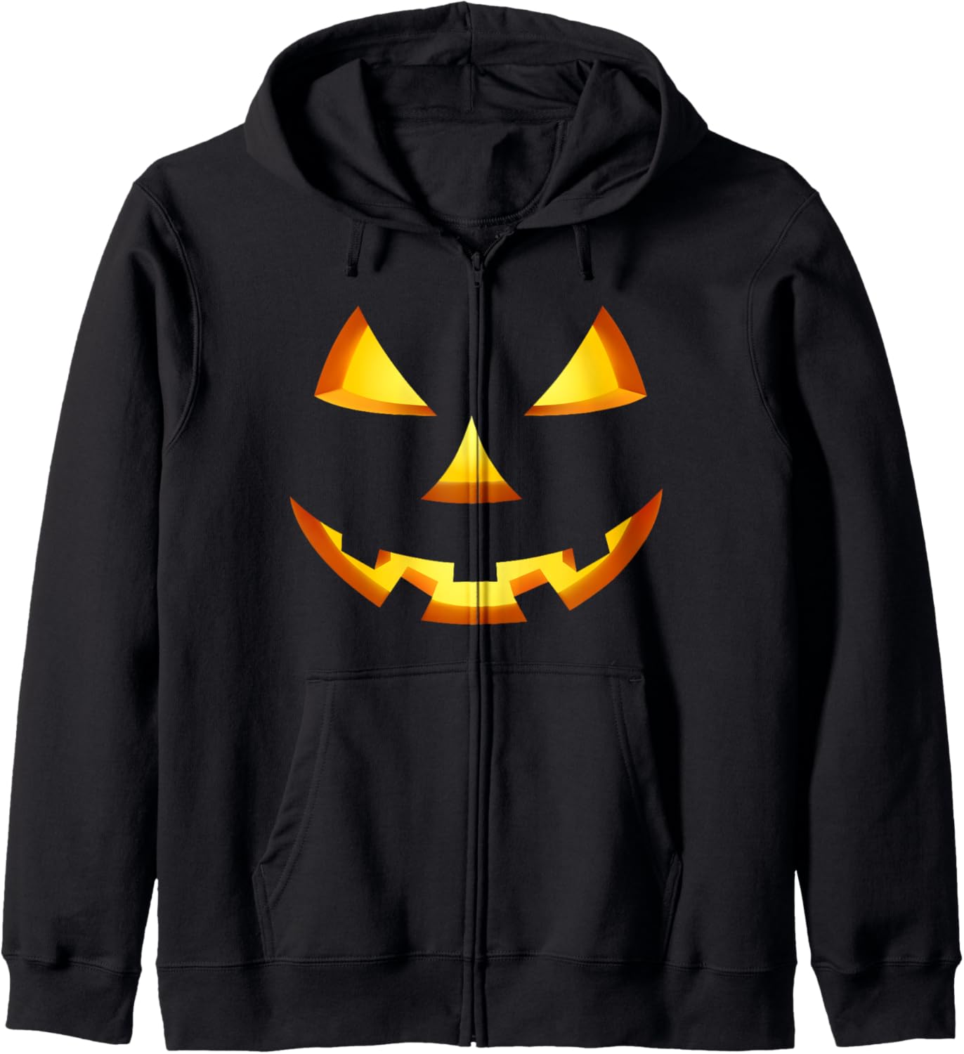 Jack O Lantern Halloween DIY Costume Pumpkin Face Zip Hoodie
