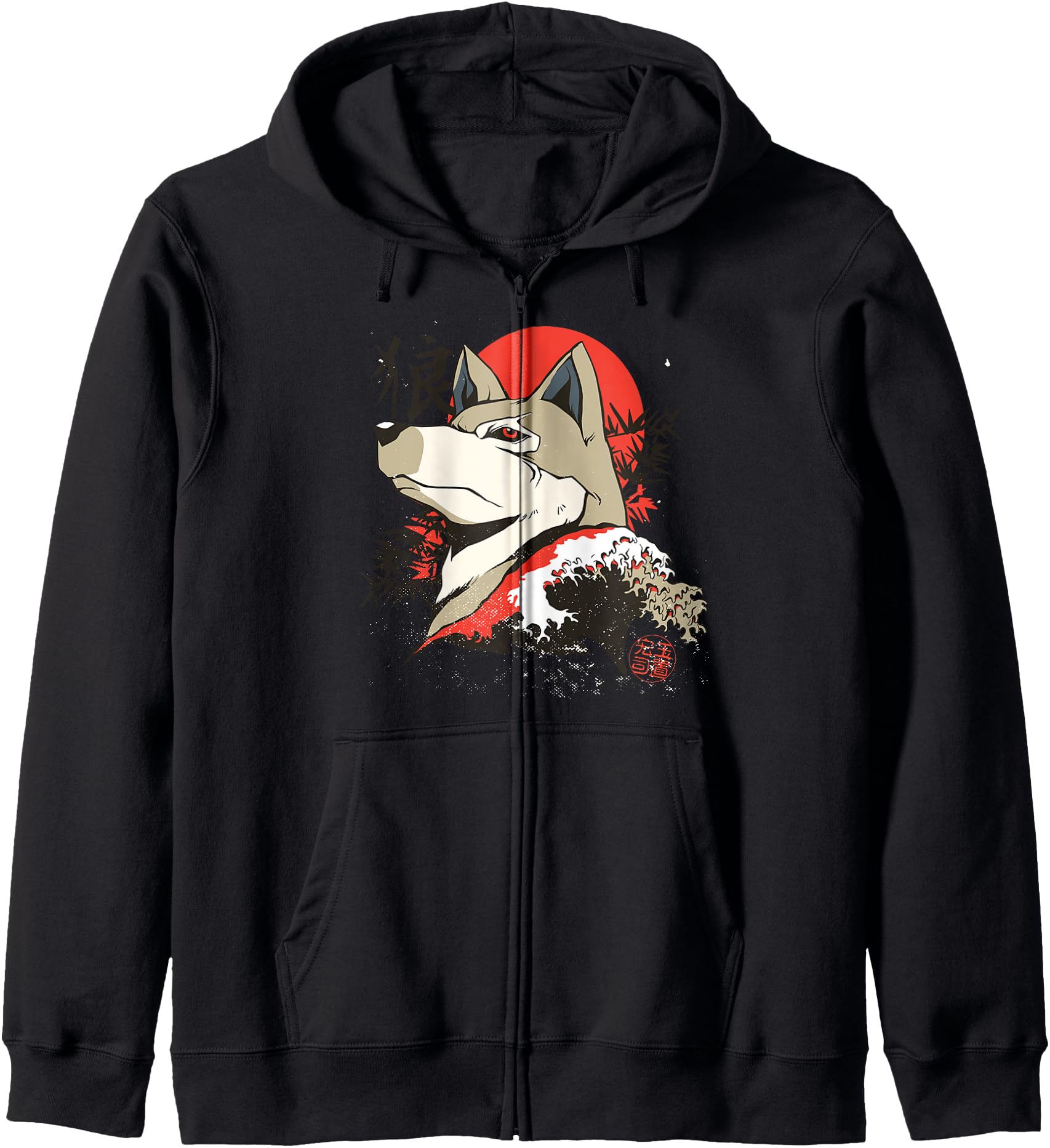 Wolf T-Shirts - Split Face Wolf Shirts Magical Anime Wolves Hoodie