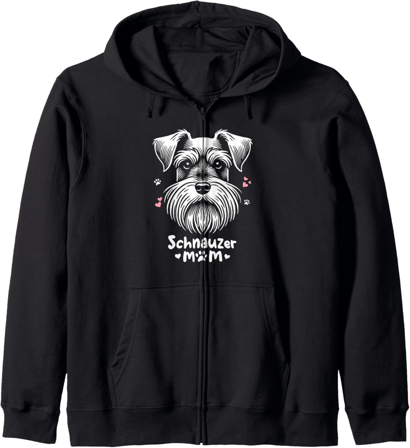 Miniature Schnauzer Mom Schnauzers Zip Hoodie